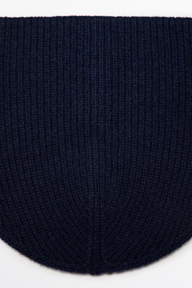 100% cashmere knit beanie — NAVY BLUE 4