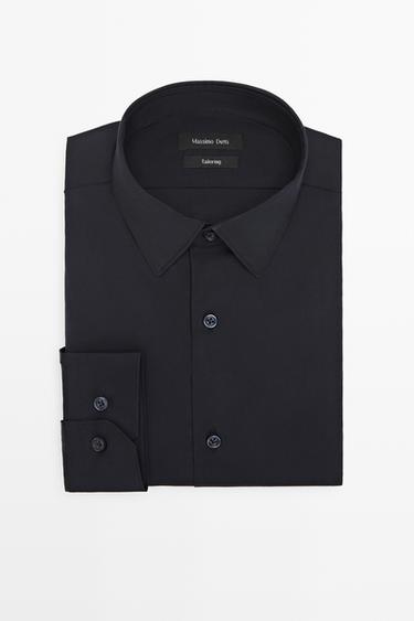 Slim fit stretch shirt — NAVY BLUE 2