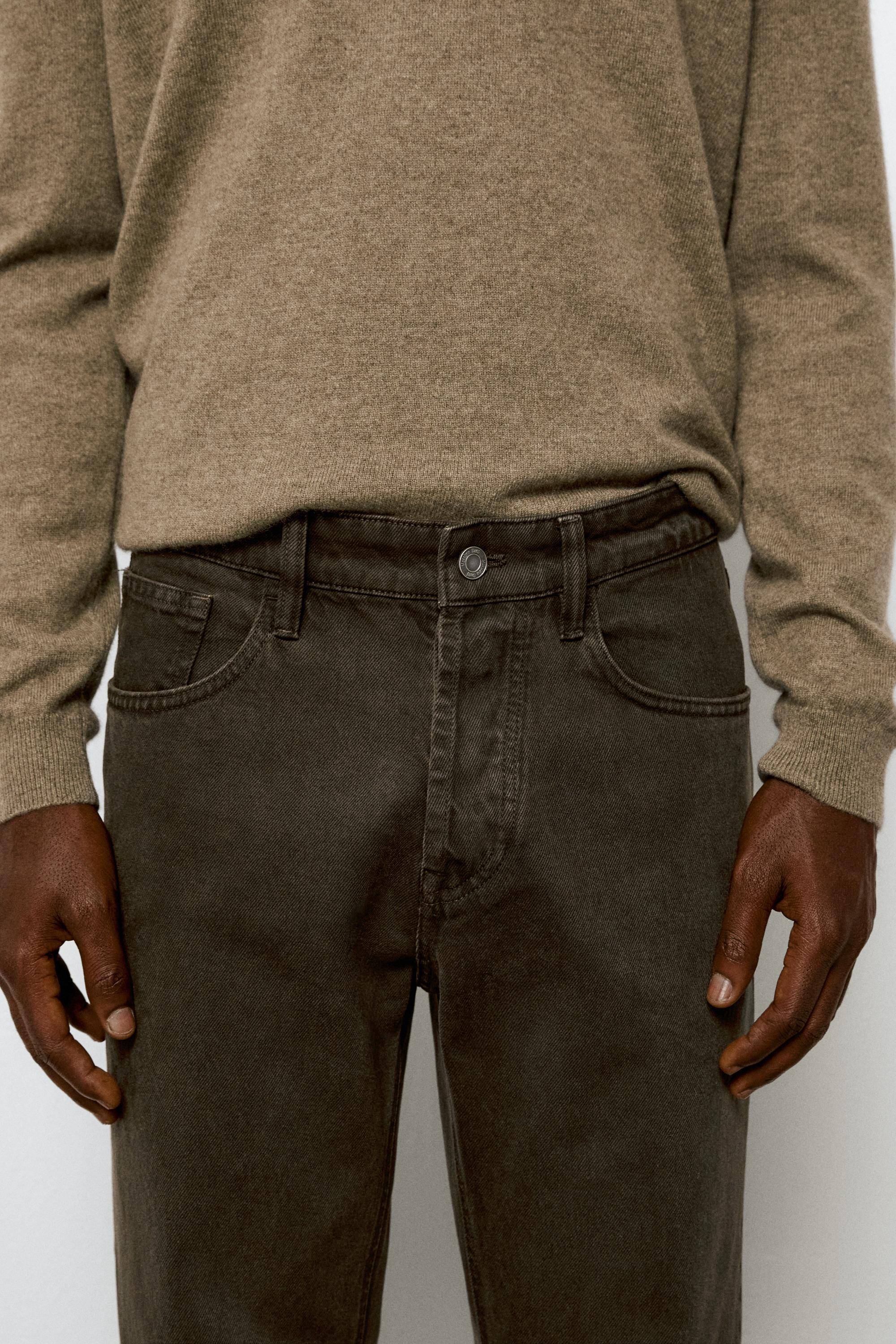 Tapered fit jeans — Chocolate