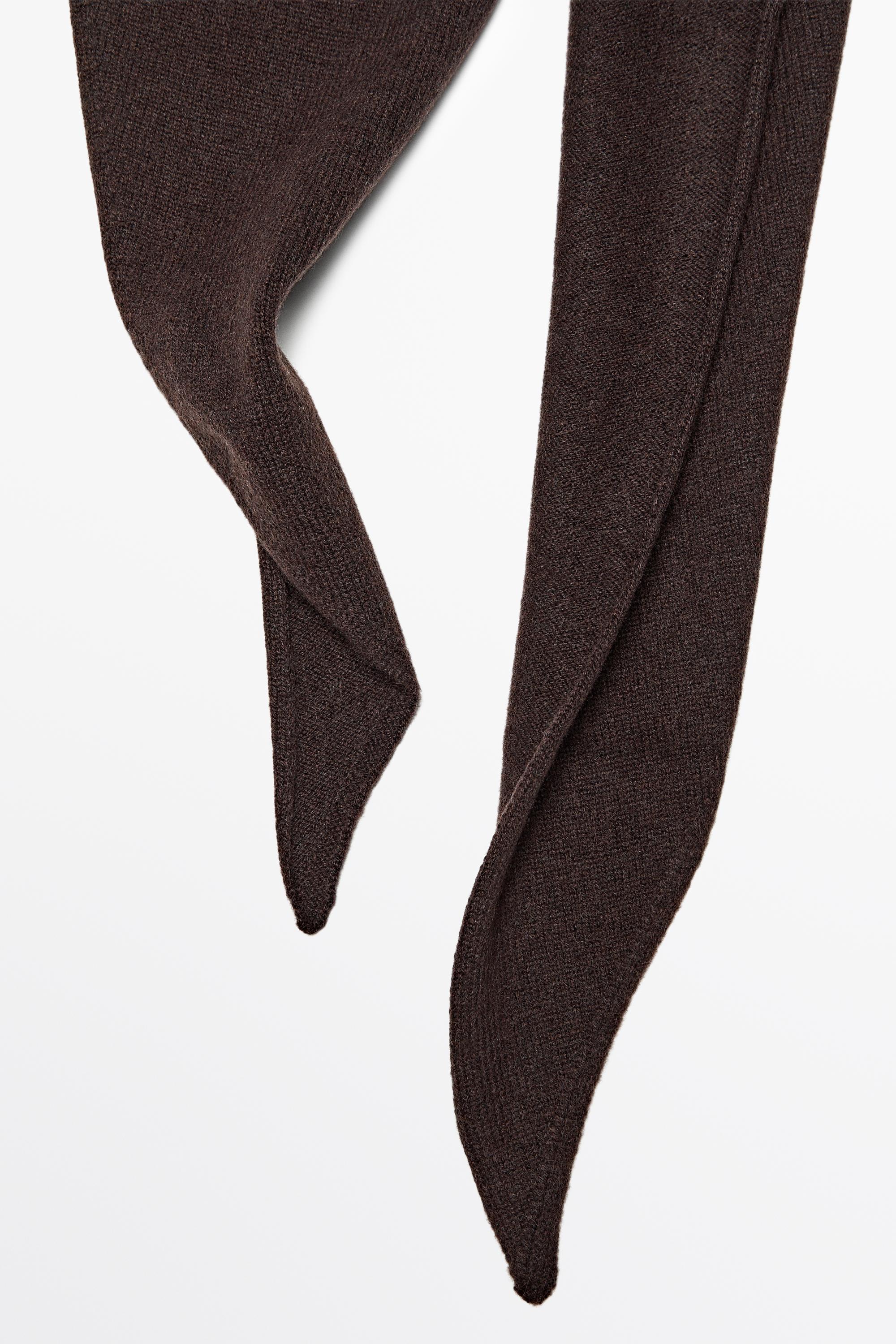 100% cashmere bandana balaclava — BROWN