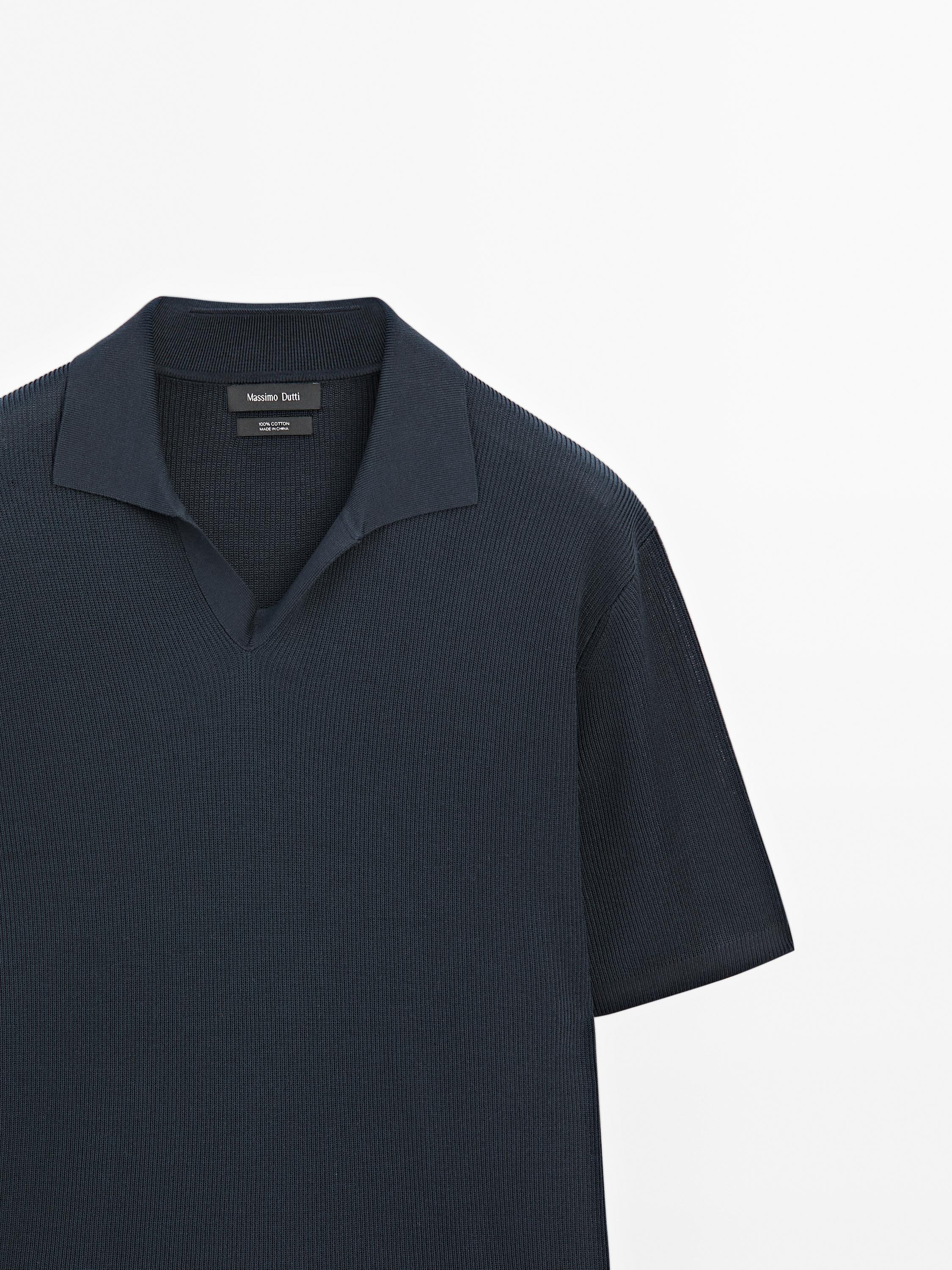 Mercerised cotton short sleeve polo shirt