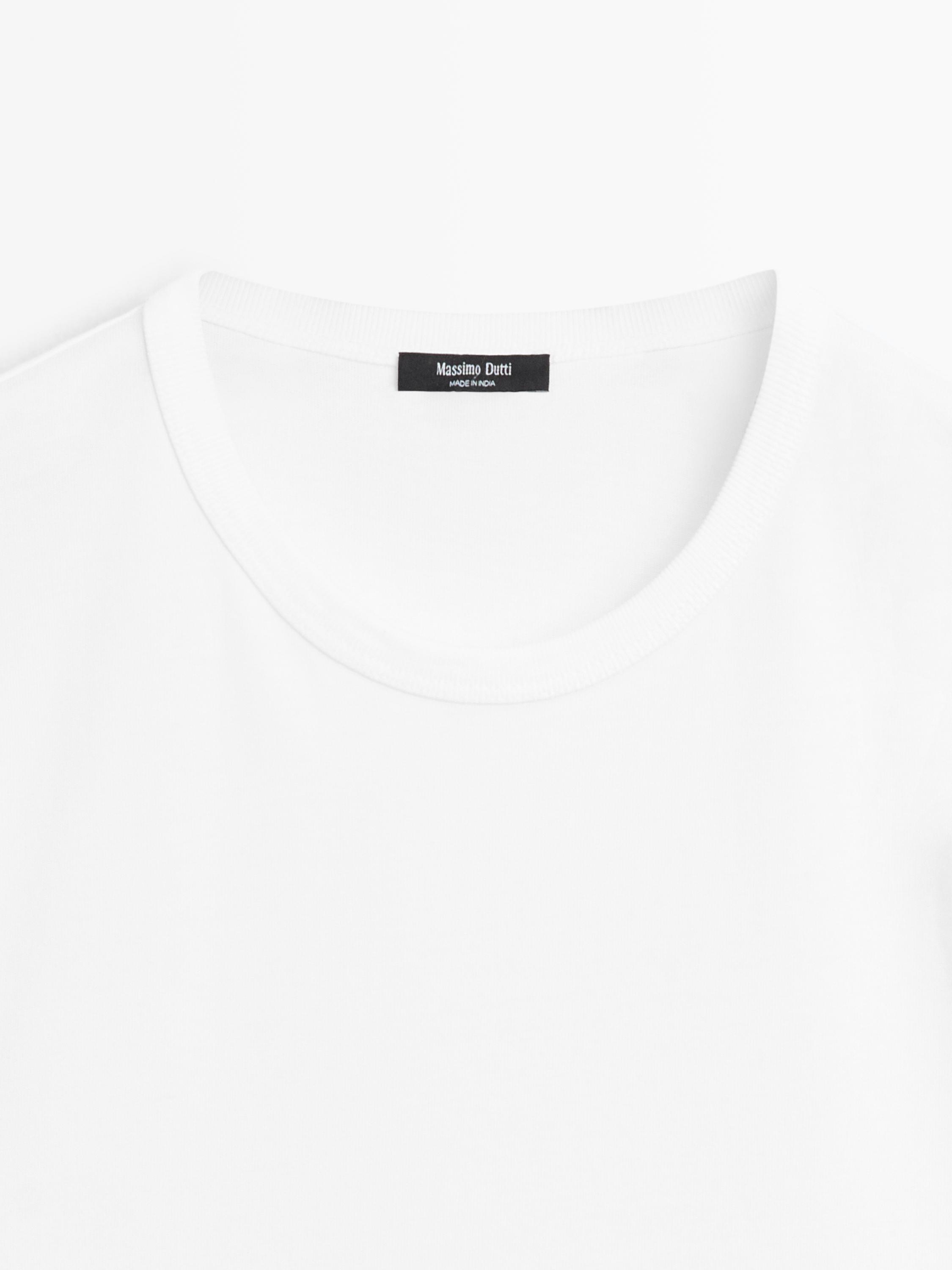 Sleeveless 100% cotton T-shirt — Off white
