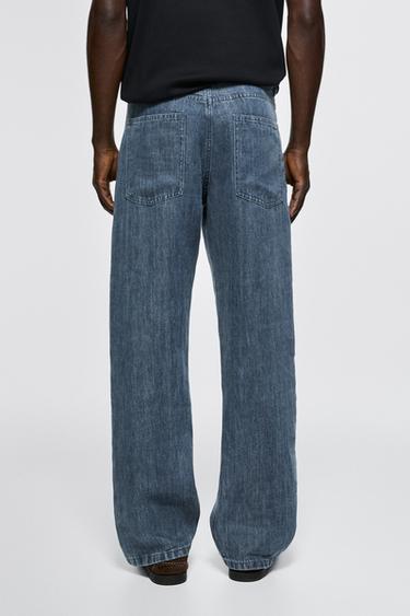 100% linen wide-leg jeans — DARK BLUE 5