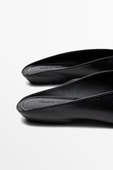 Soft leather mules — BLACK 7