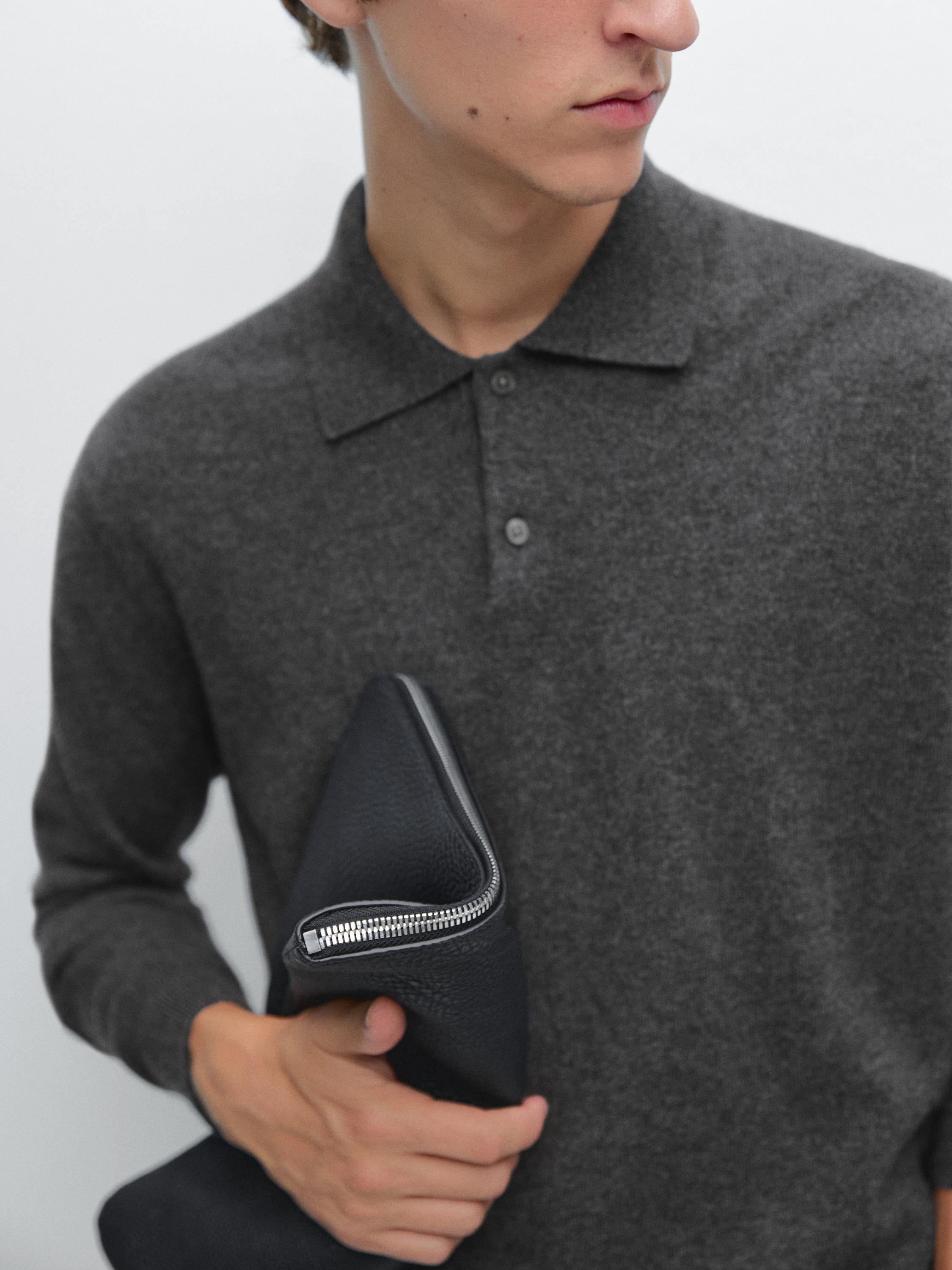 Nappa leather pouch clutch