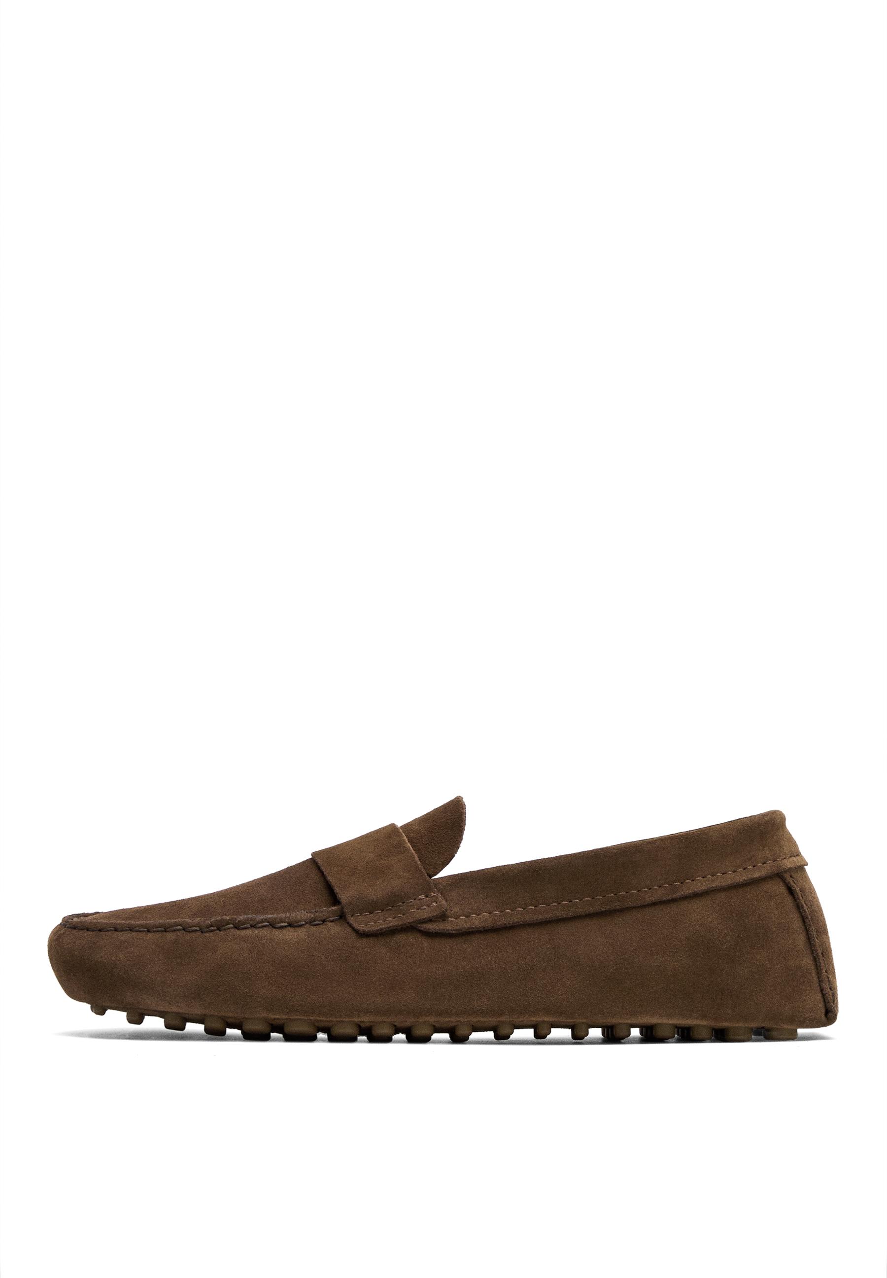 Soft leather ziowa penny loafers — BROWN