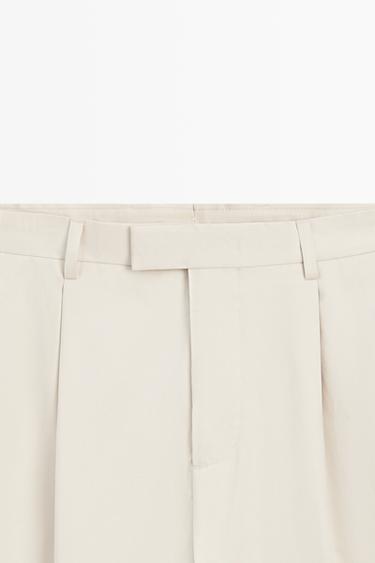 100% cotton darted pants — BEIGE 4
