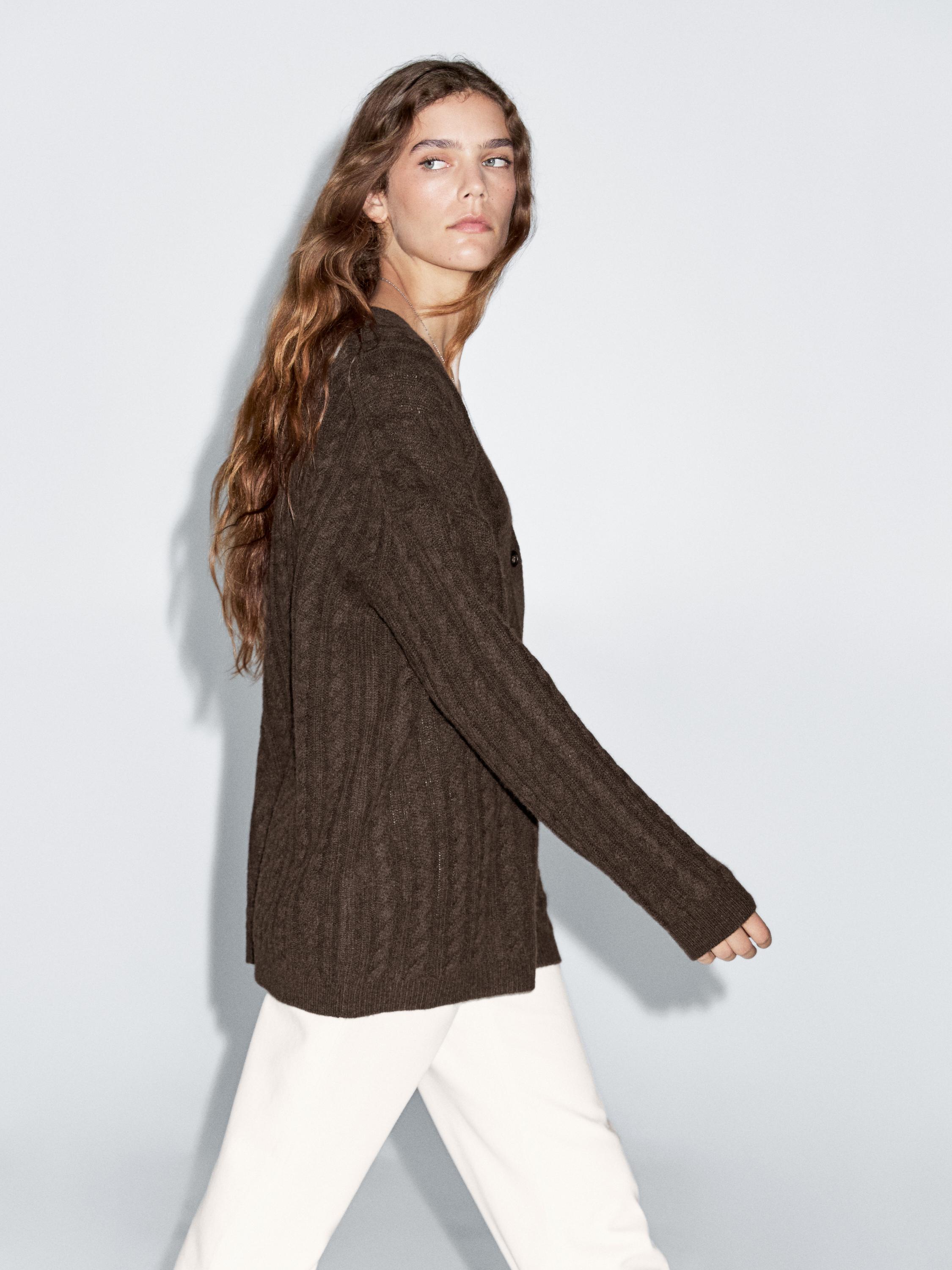 Yung aralash matodan kokilnusxa trikotaj kardigan