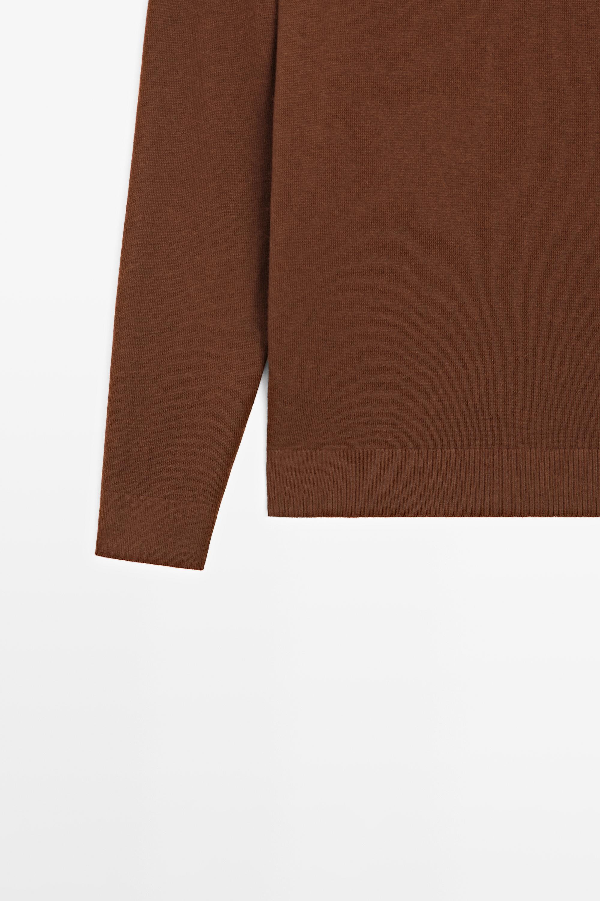 Knit cotton and wool sweater with crew neck — 0-781