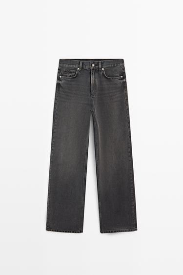 High-waist wide-leg jeans — GREY 2