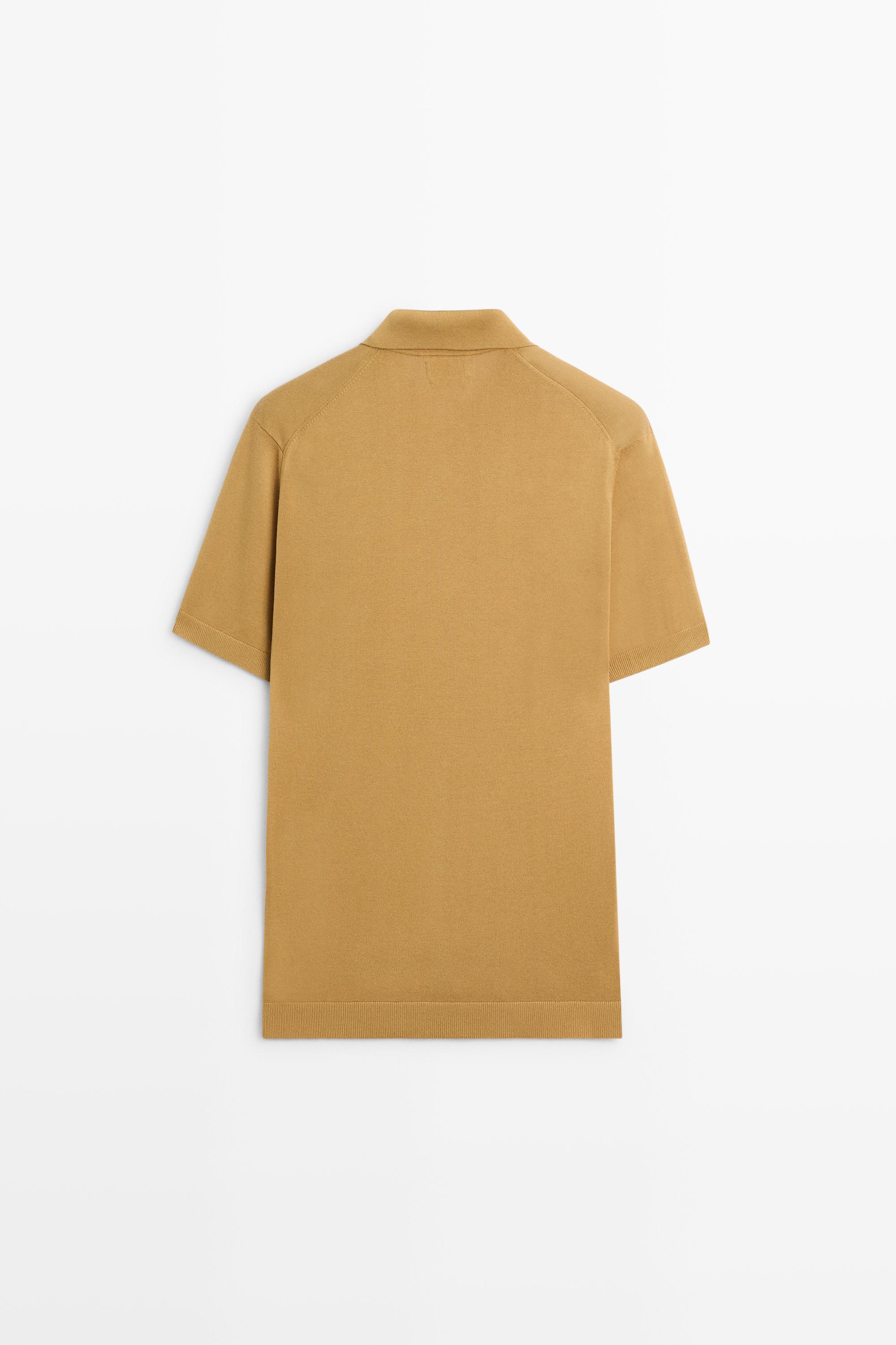 100% cotton knit polo sweater