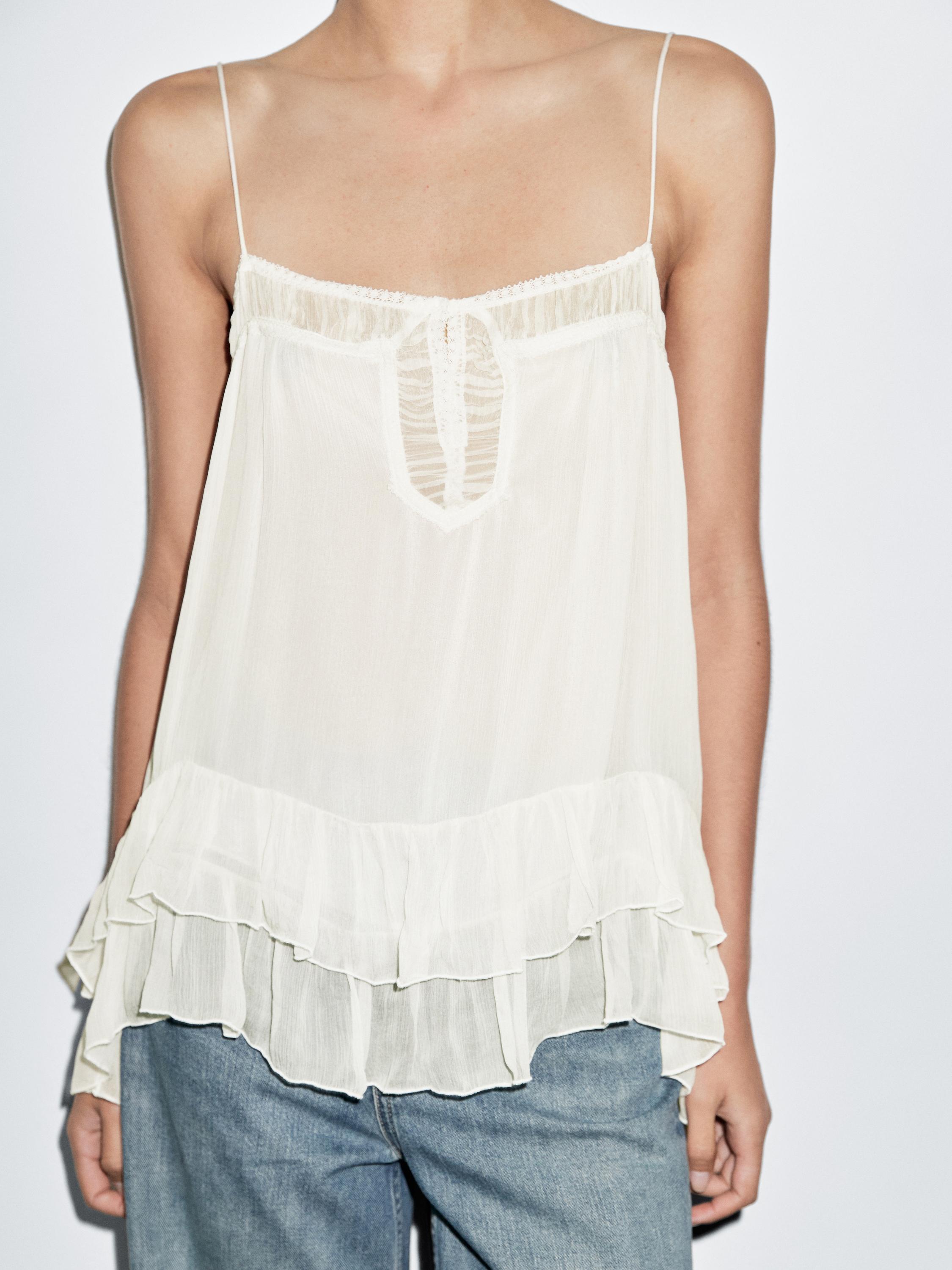 Top tirantes fluido detalle volantes