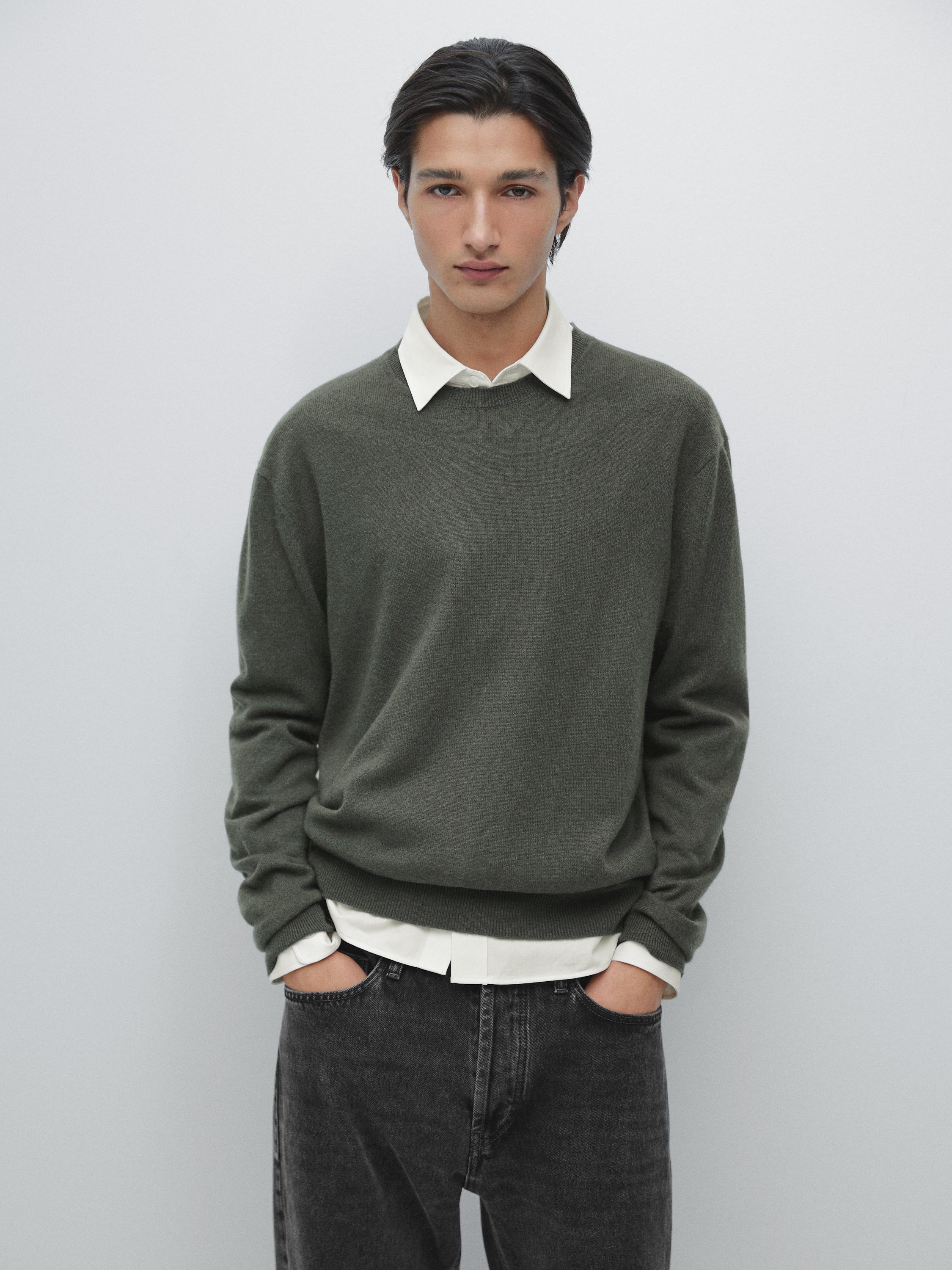 喀什米爾圓領針織衫