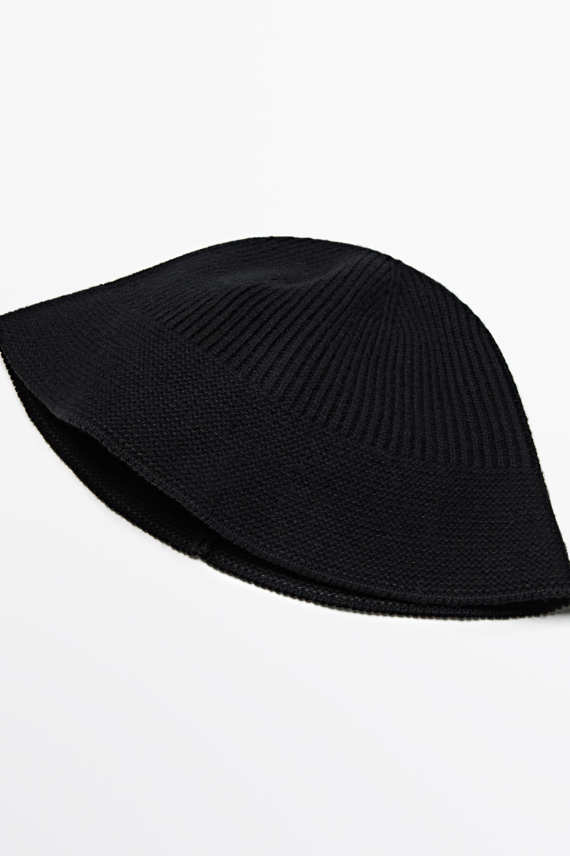 Wool blend bucket hat — BLACK