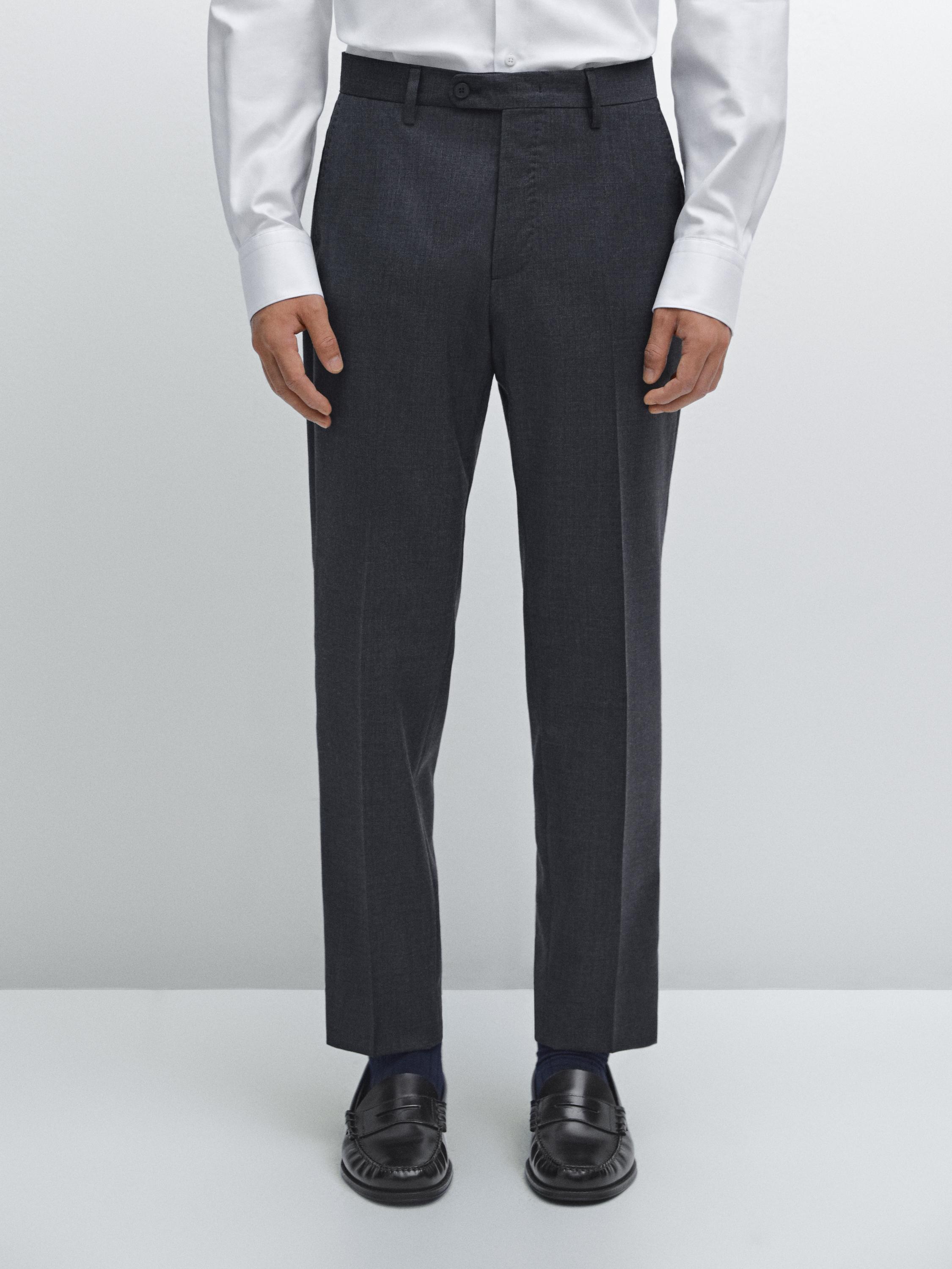 Pantalón traje 100% lana