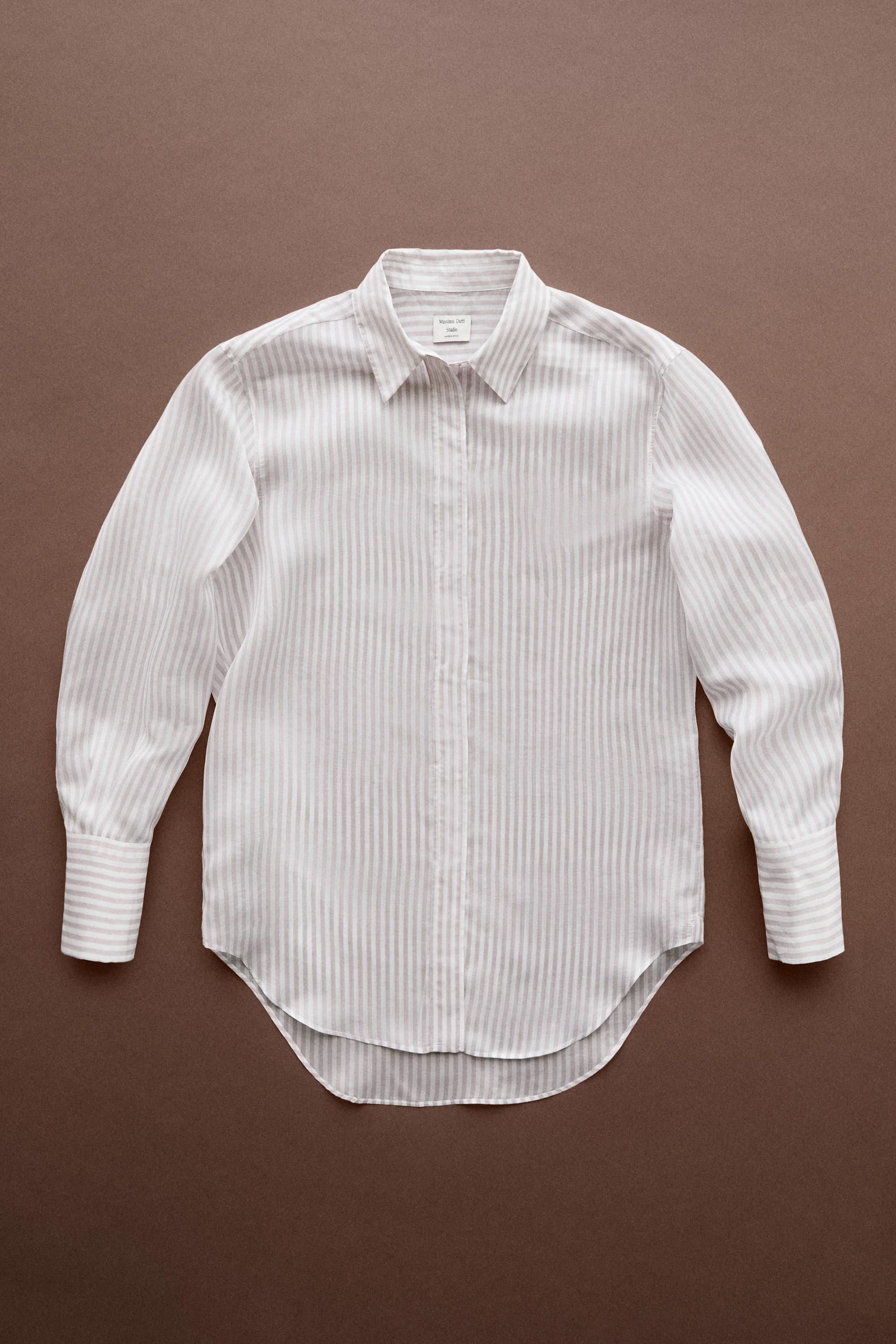 Flowing striped shirt - STUDIO — Pink