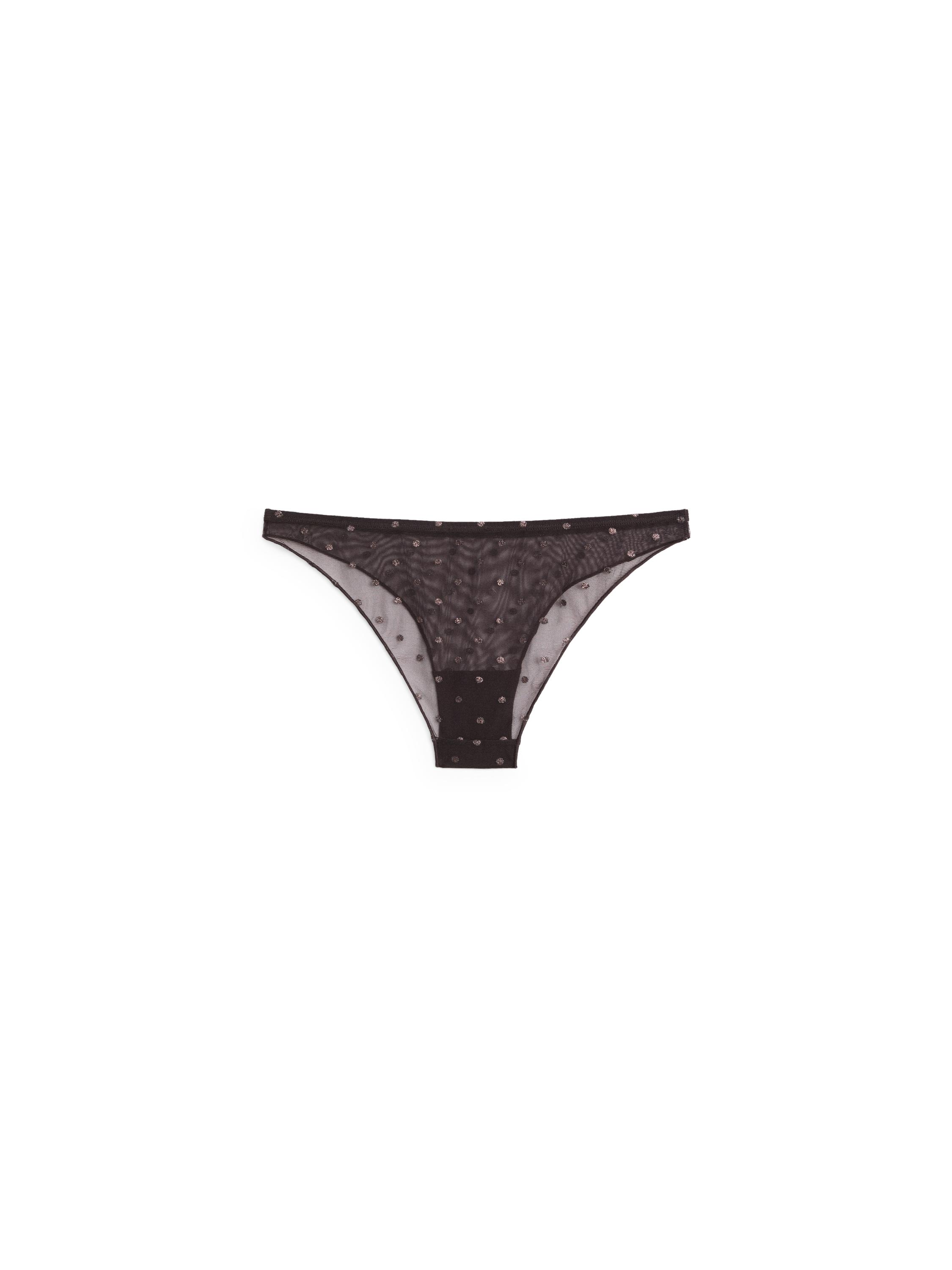 Semi-sheer polka dot briefs — MOLE BROWN
