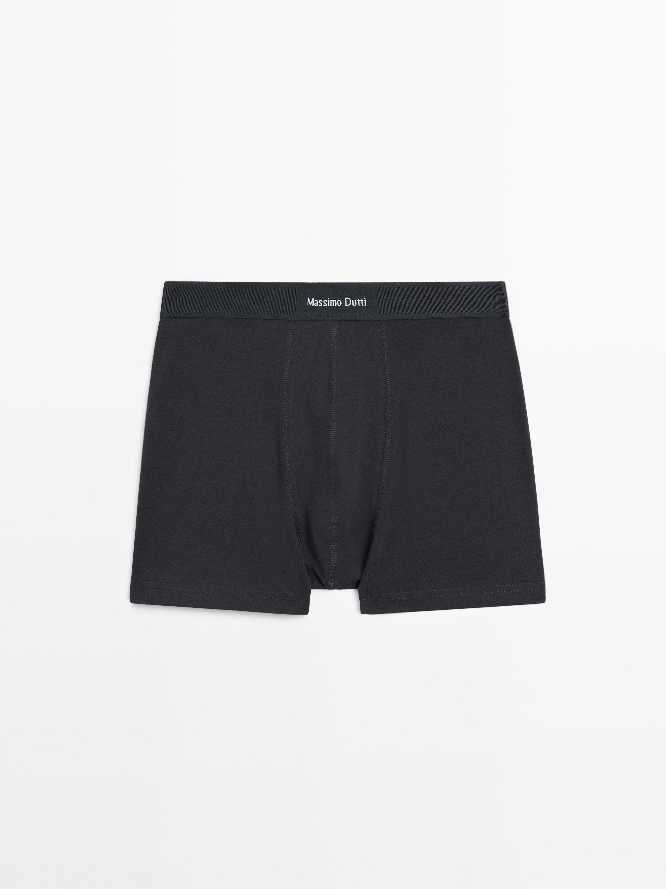 Boxers with logo waistband — NAVY BLUE