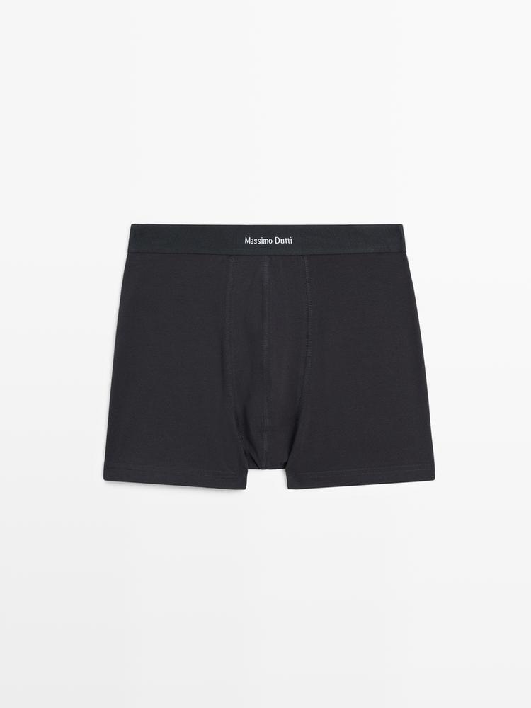 Boxers with logo waistband — NAVY BLUE