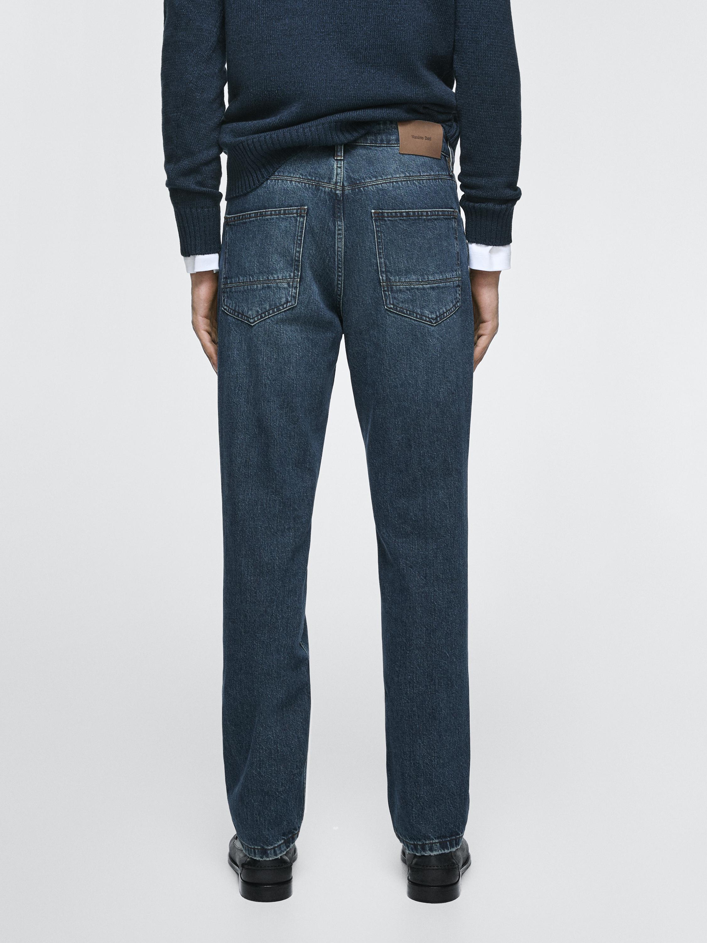 Tapered fit jeans — DARK BLUE