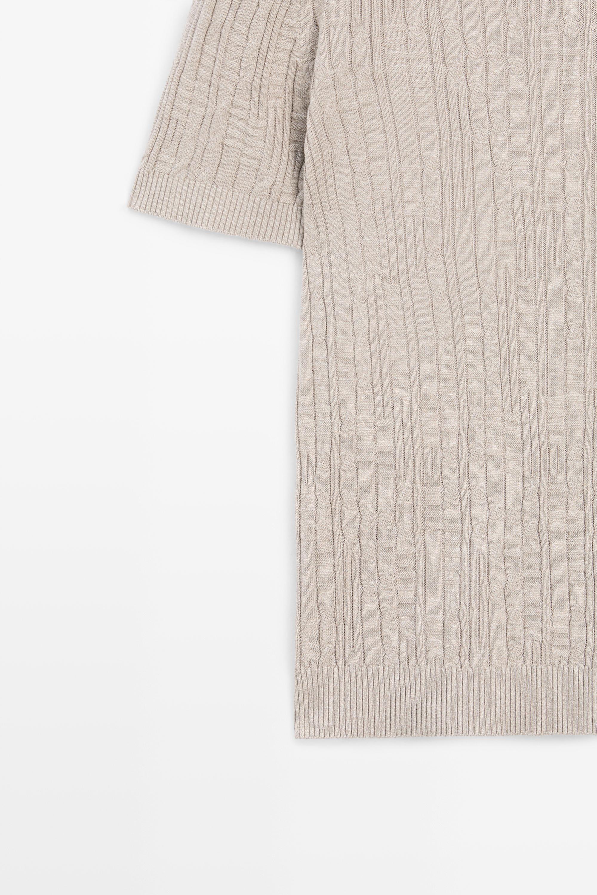 Cotton blend knit sweater — MINK