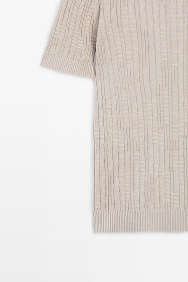 Cotton blend knit sweater — MINK 7
