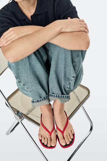 Mid-heel sandals with toe divider — RED 2