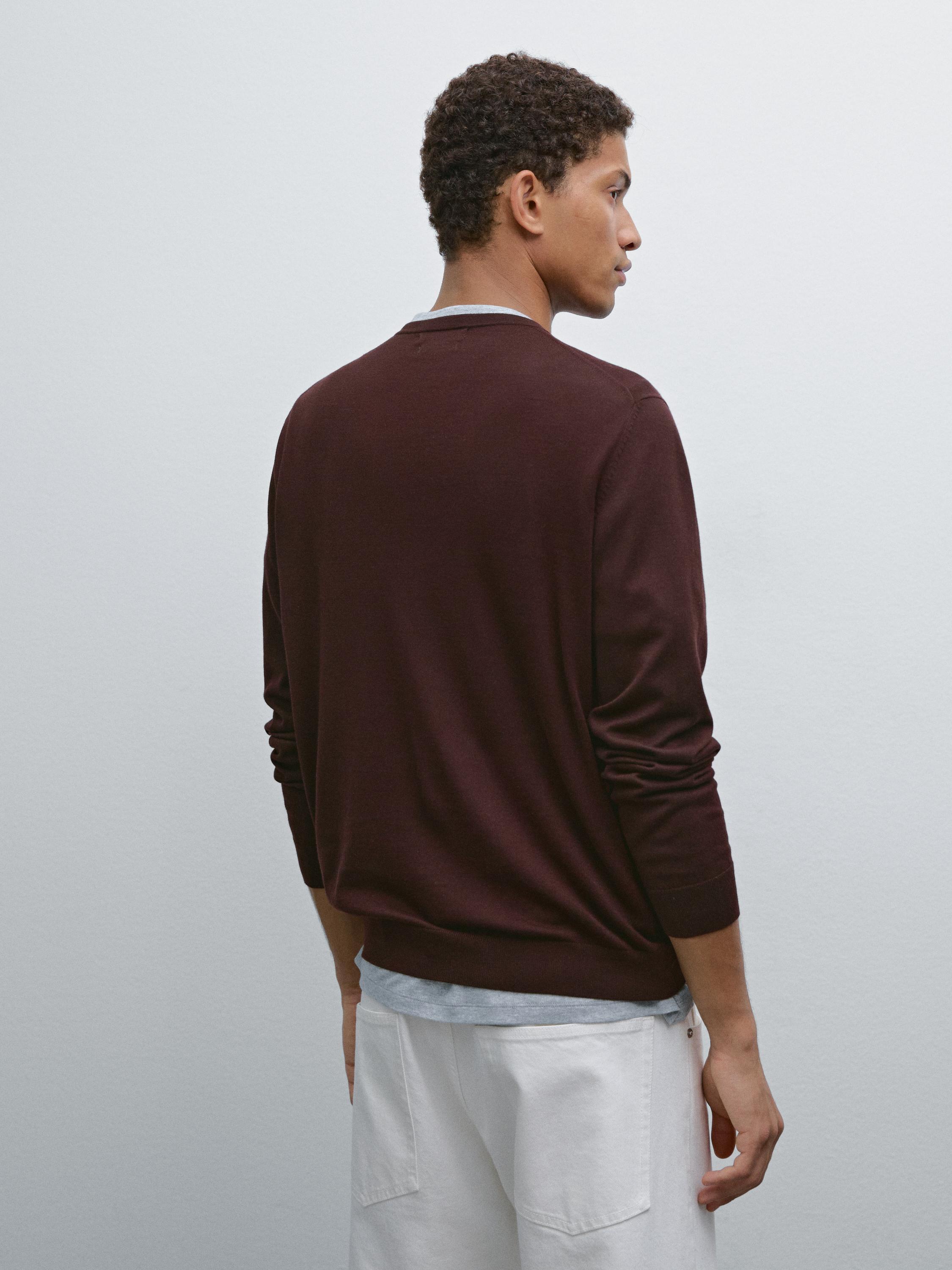 Pull en maille à manches longues coton