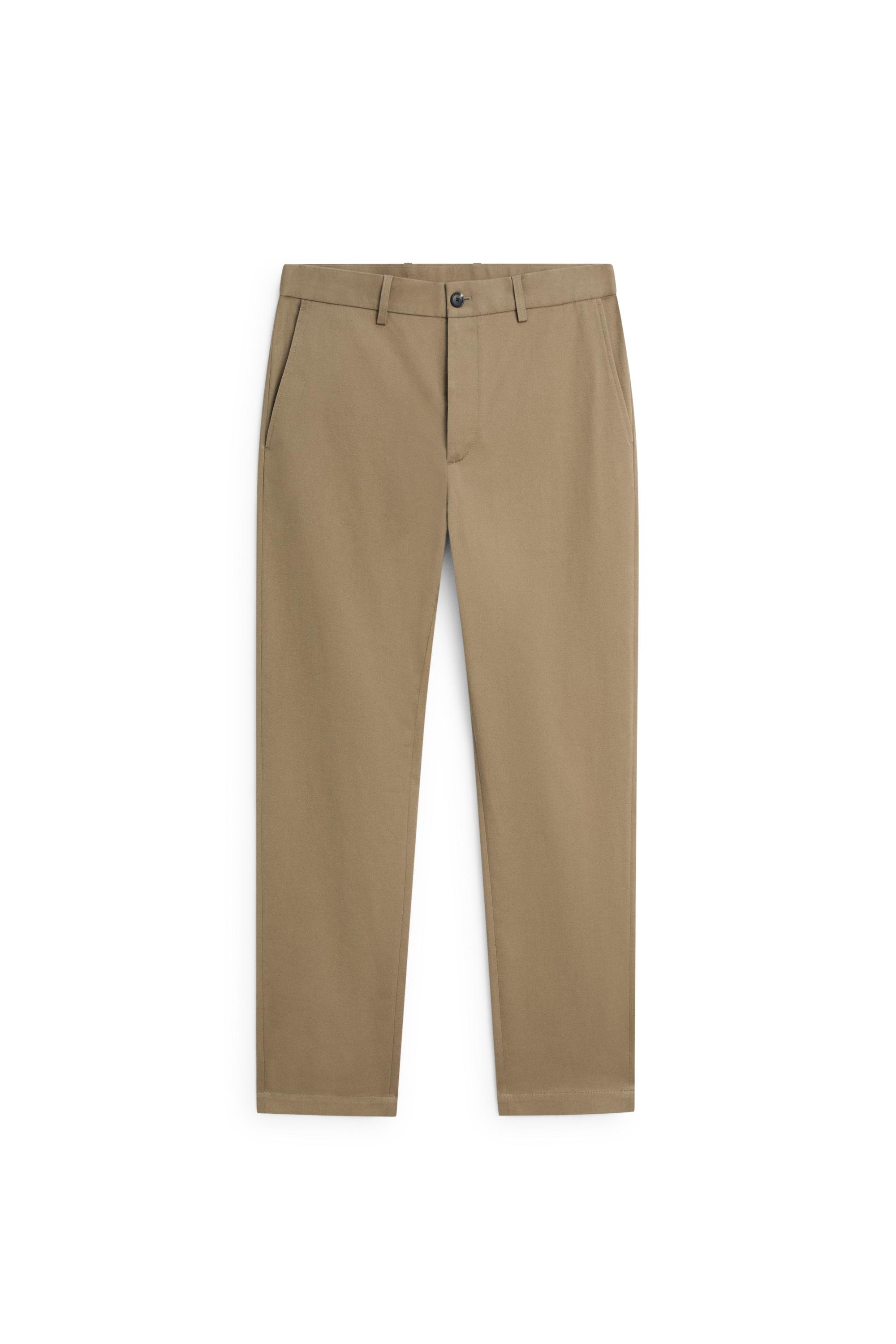 Cotton blend straight-leg pants — MINK
