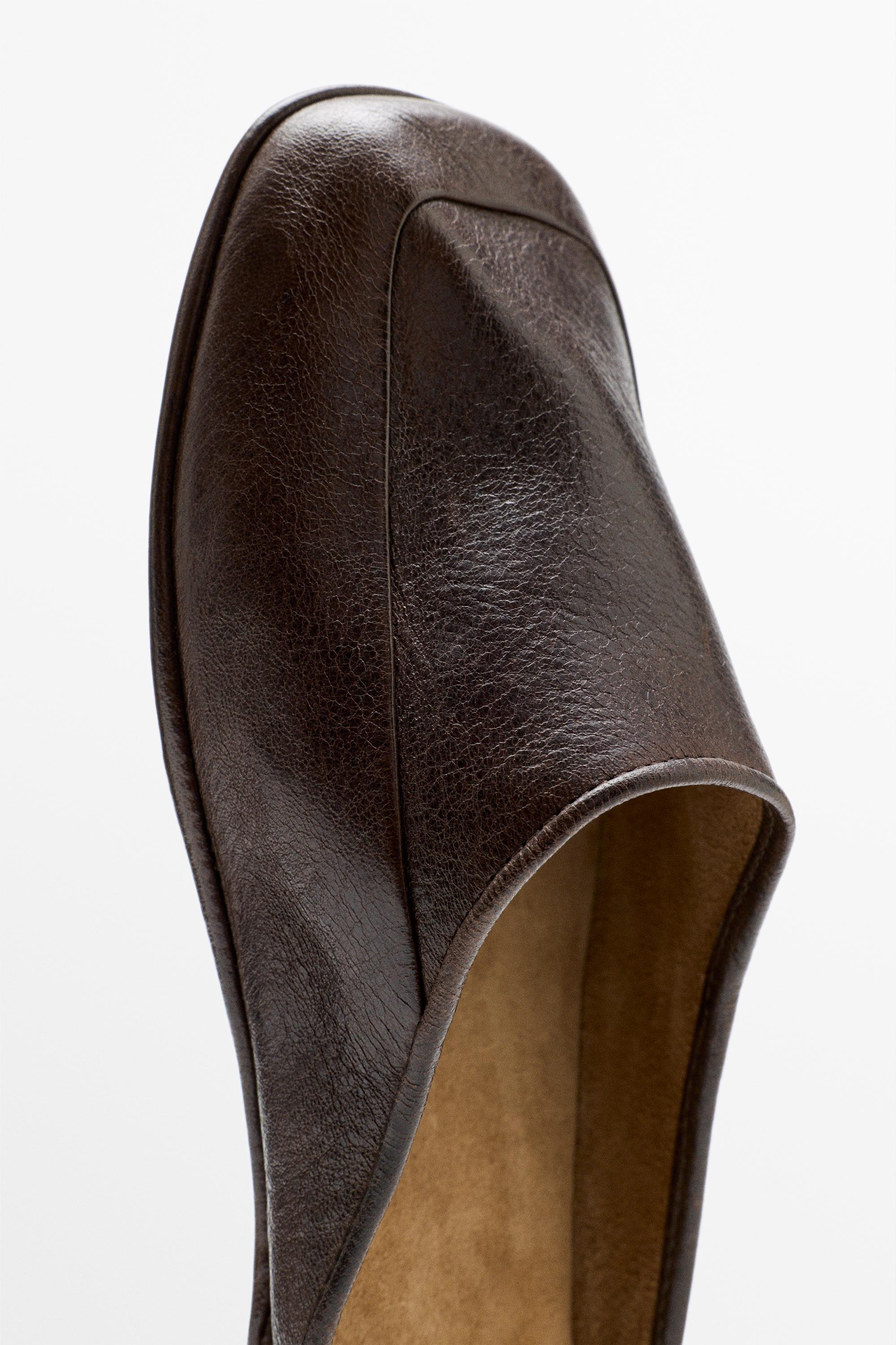 Soft leather mules - STUDIO — BROWN