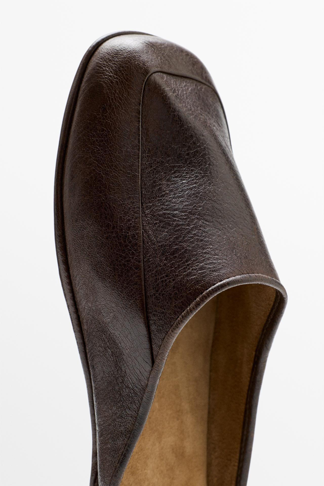 Soft leather mules - STUDIO — BROWN