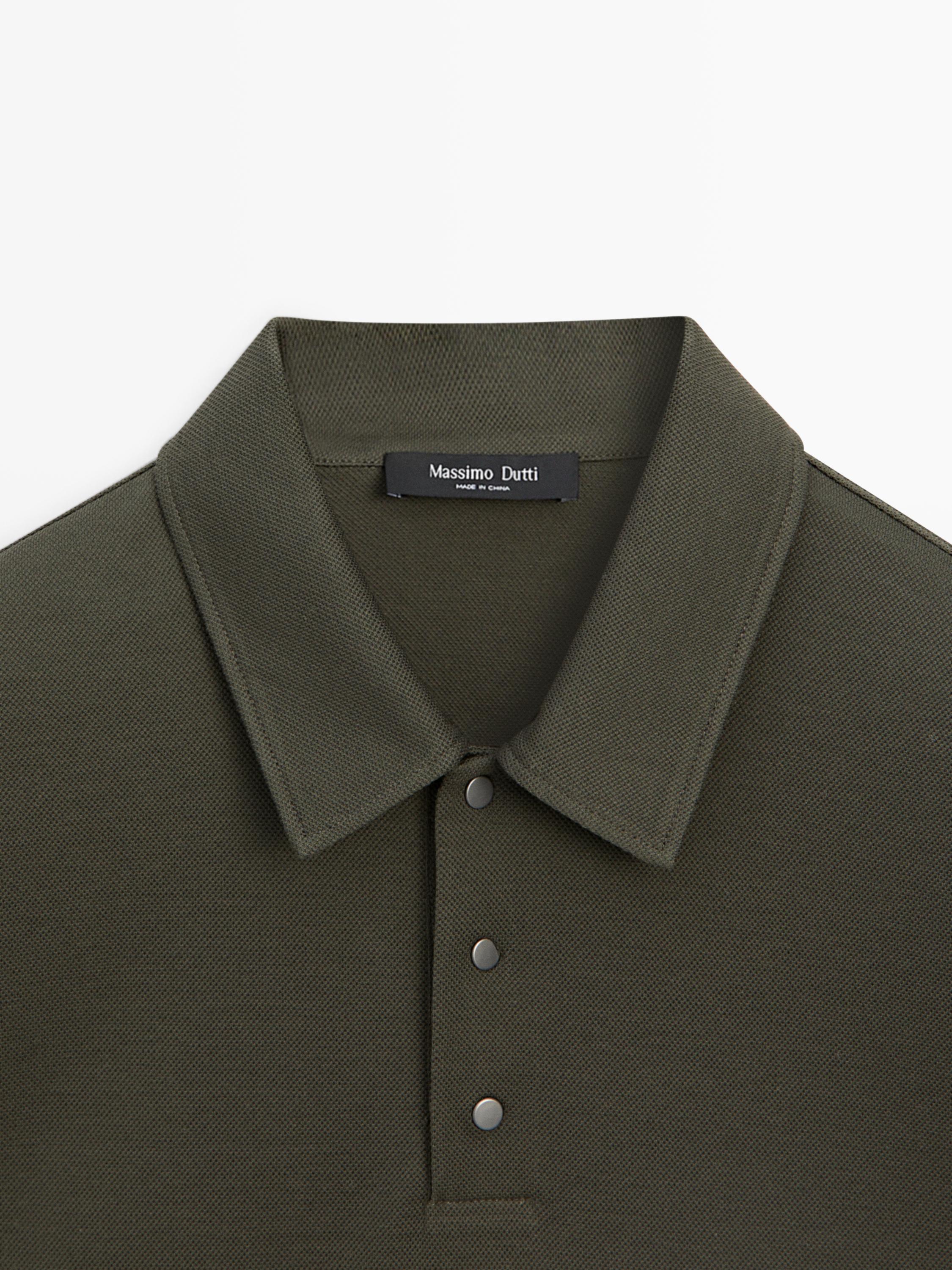 100% cotton short sleeve polo shirt — KHAKI