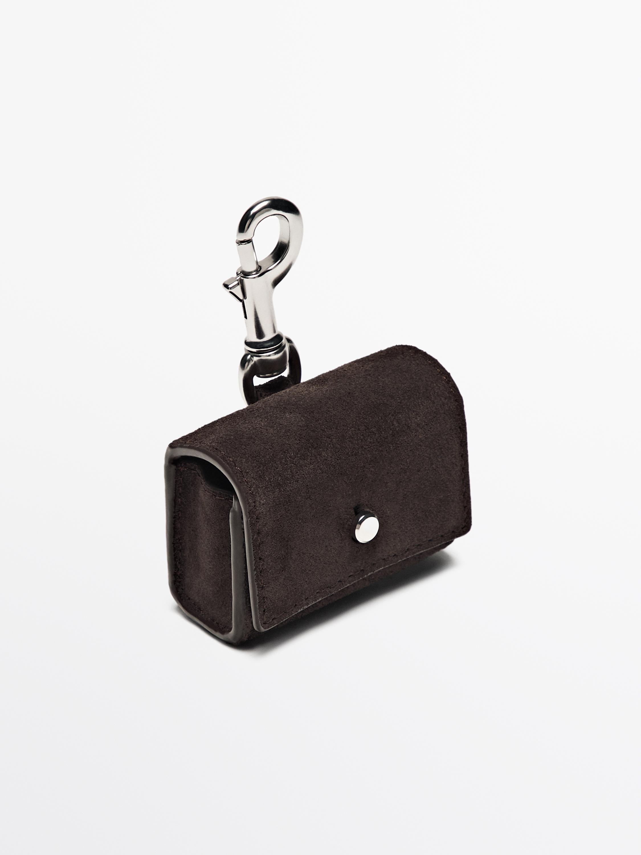 Split leather airpods case