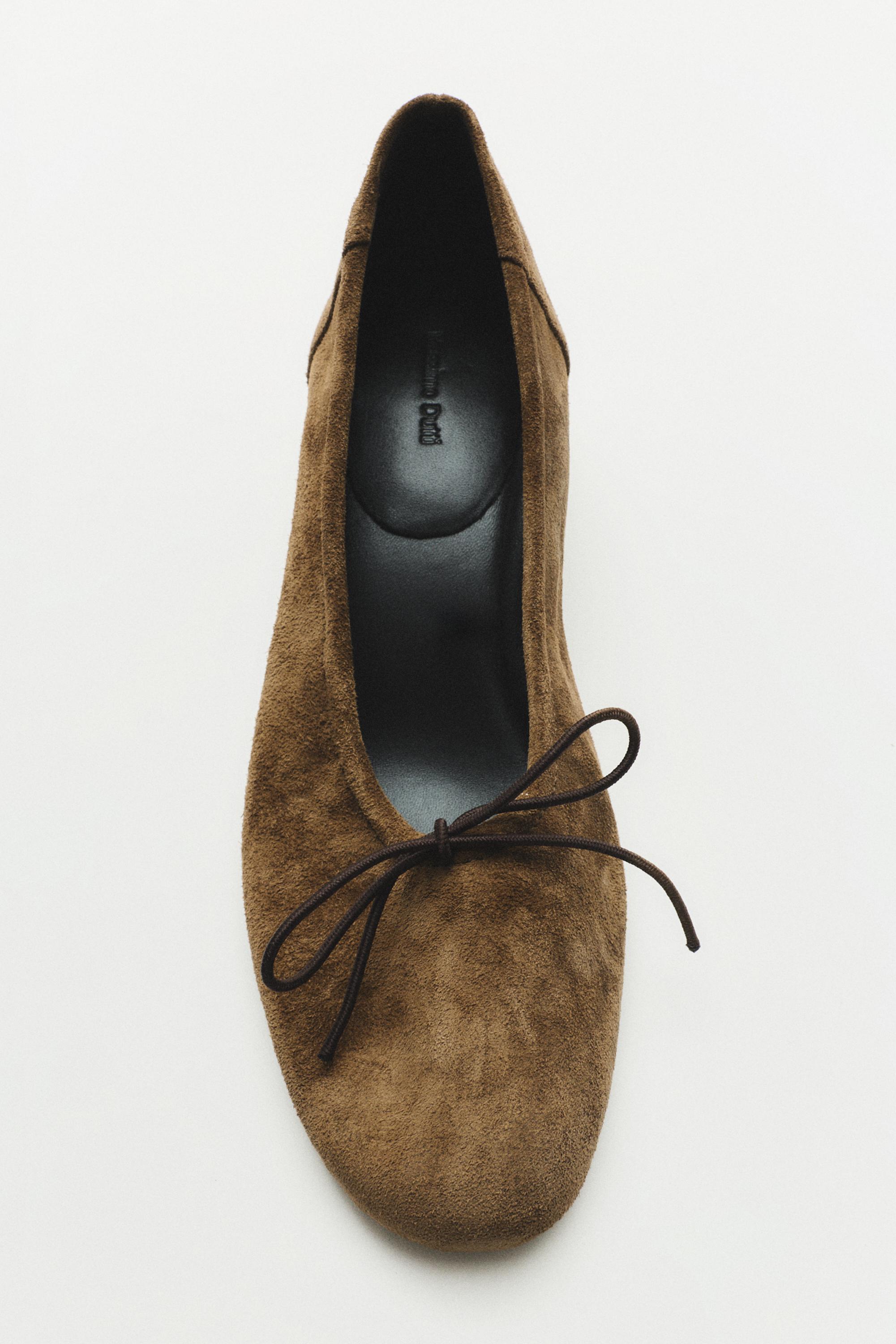 High-heel ballerinas — CAMEL