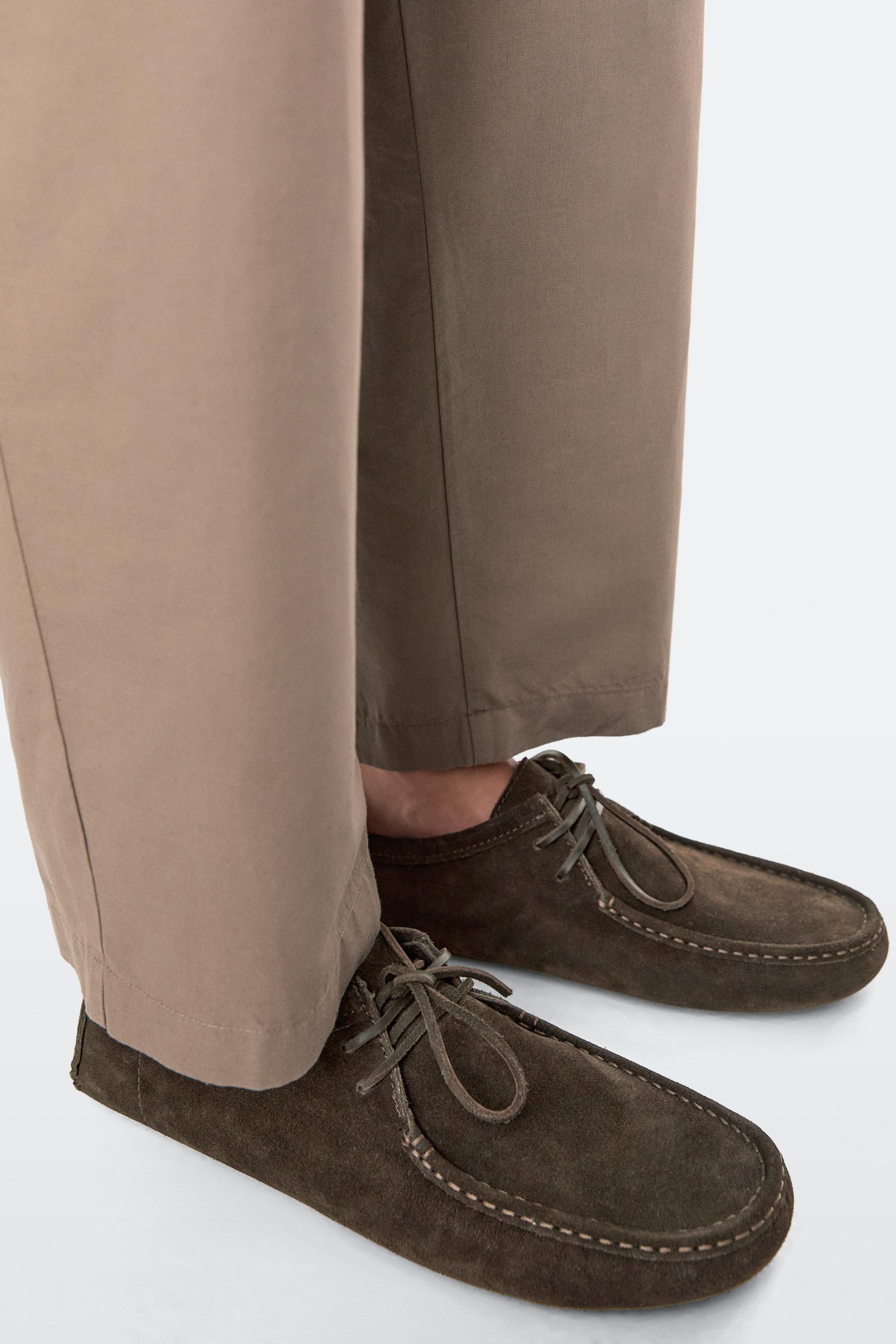Soft split leather shoes - Limited Edition — BROWN