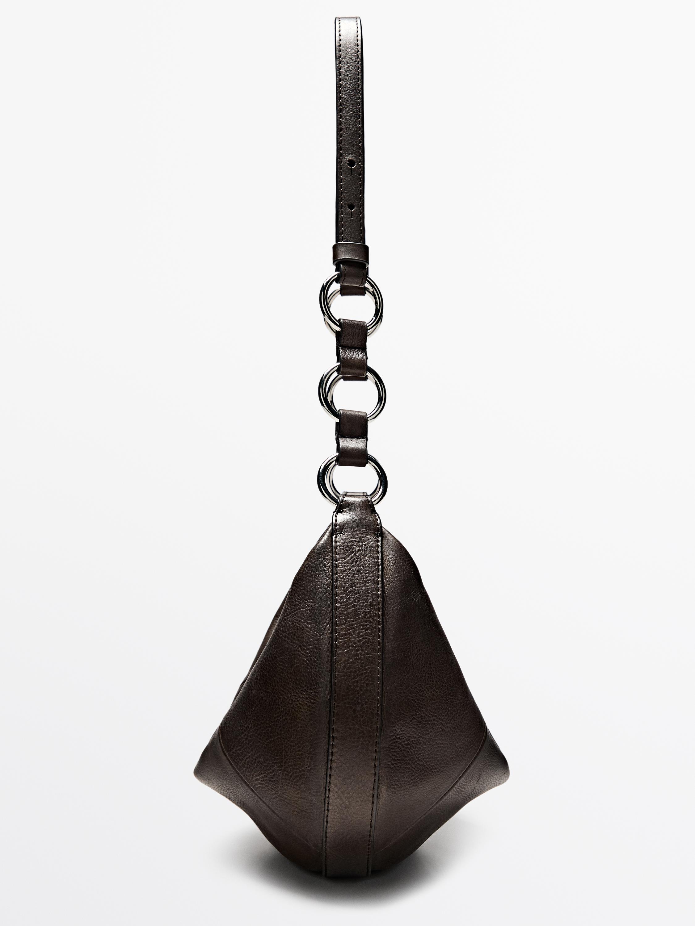 Small nappa leather bag — BROWN