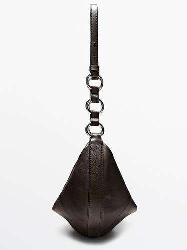 Small nappa leather bag — BROWN 4