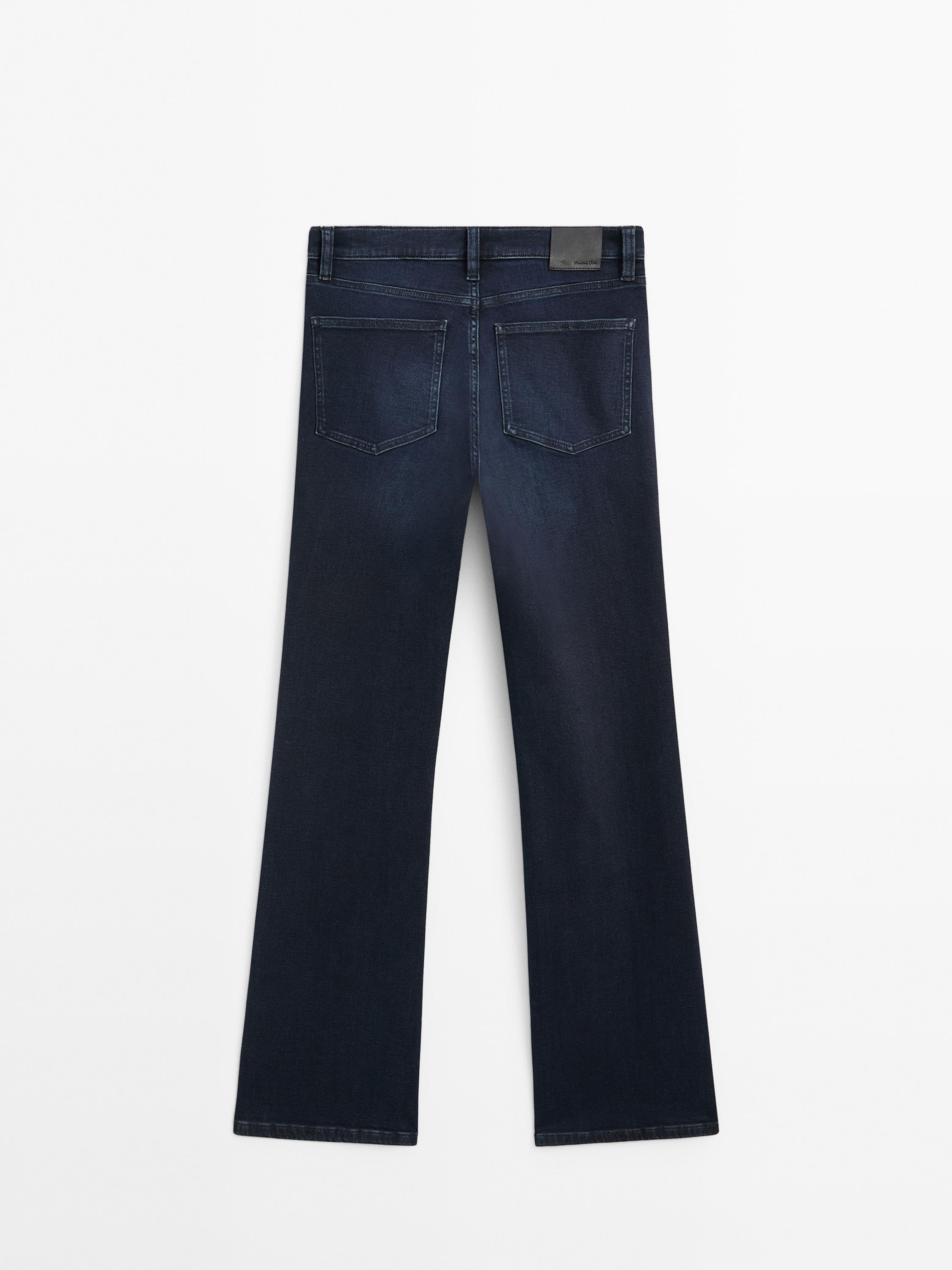 High-waist skinny flared jeans