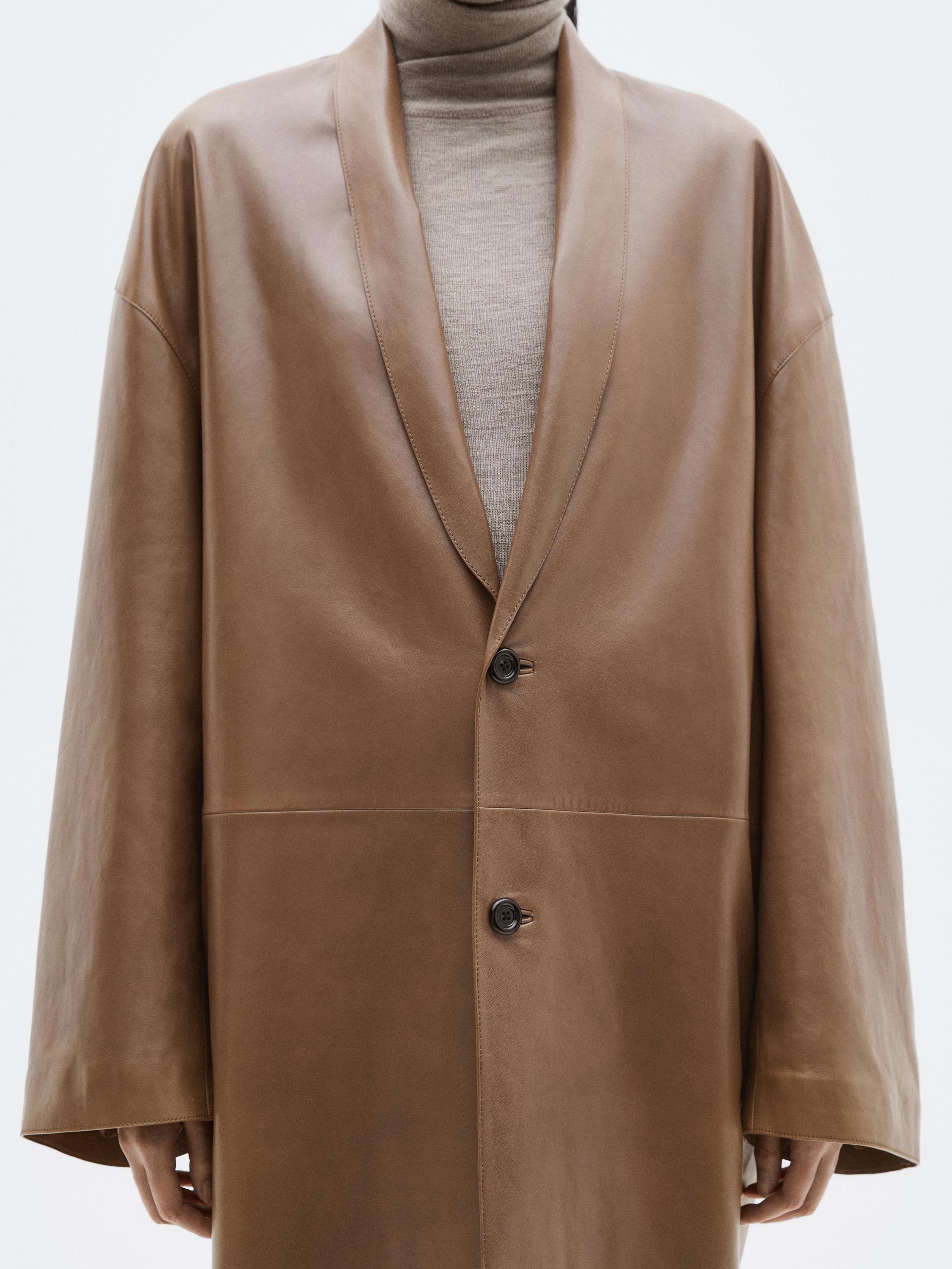 Long nappa leather coat - LIMITED