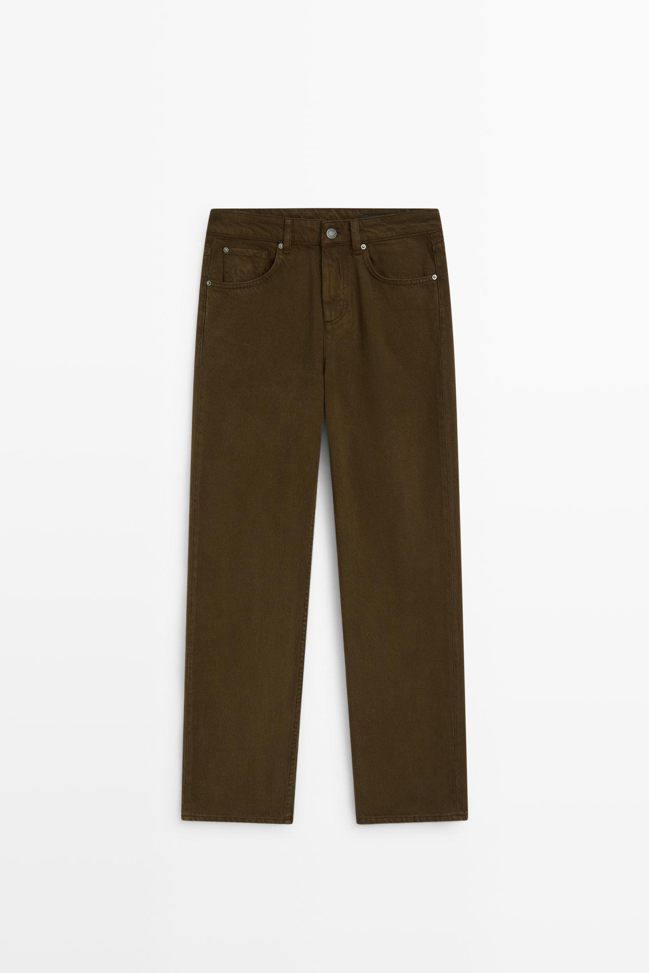 Straight-leg jeans — BROWN