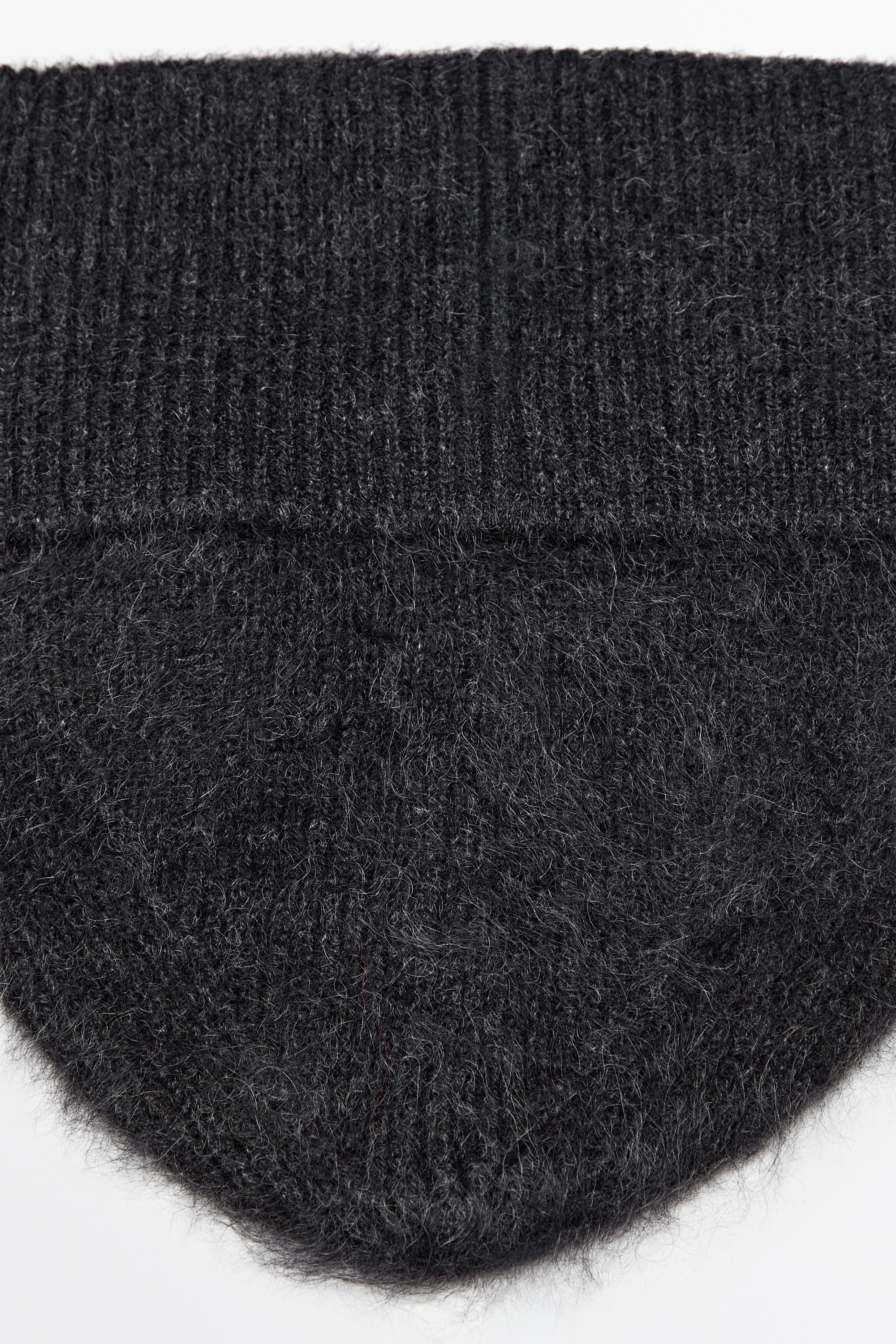100% cashmere knit beanie — ANTHRACITE GREY