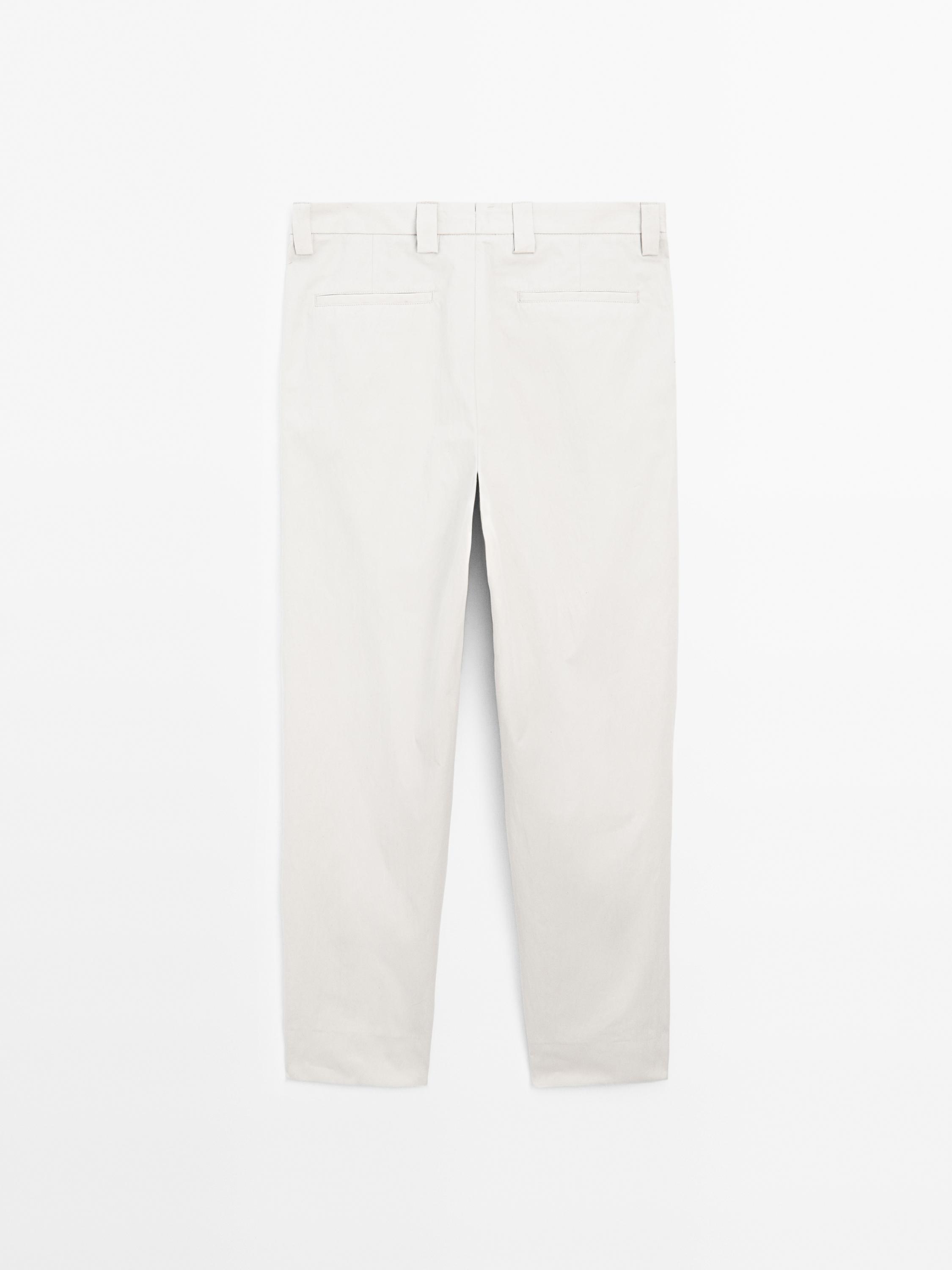Cotton blend darted crepe trousers - Limited Edition