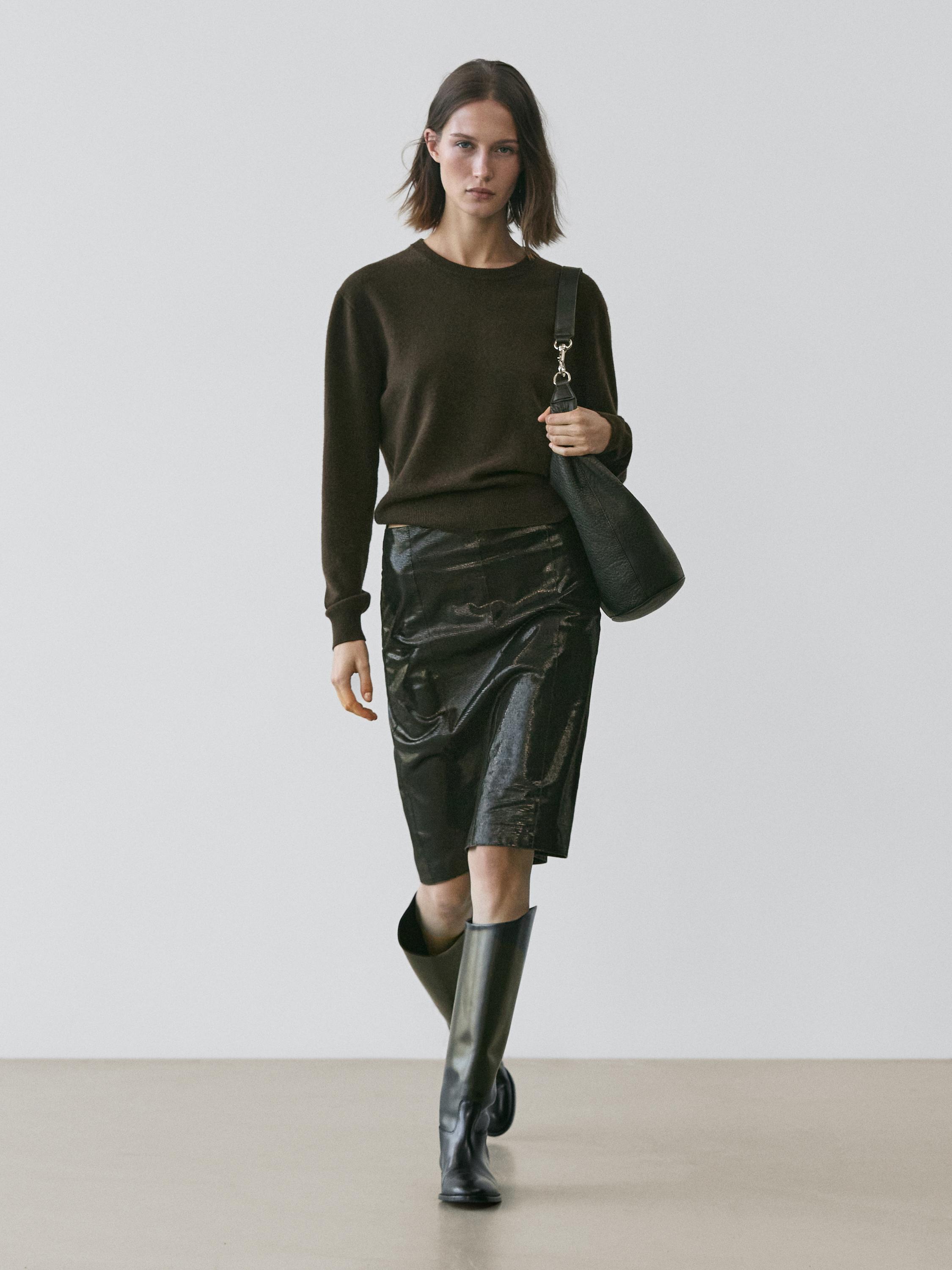 Falda corta piel animal print