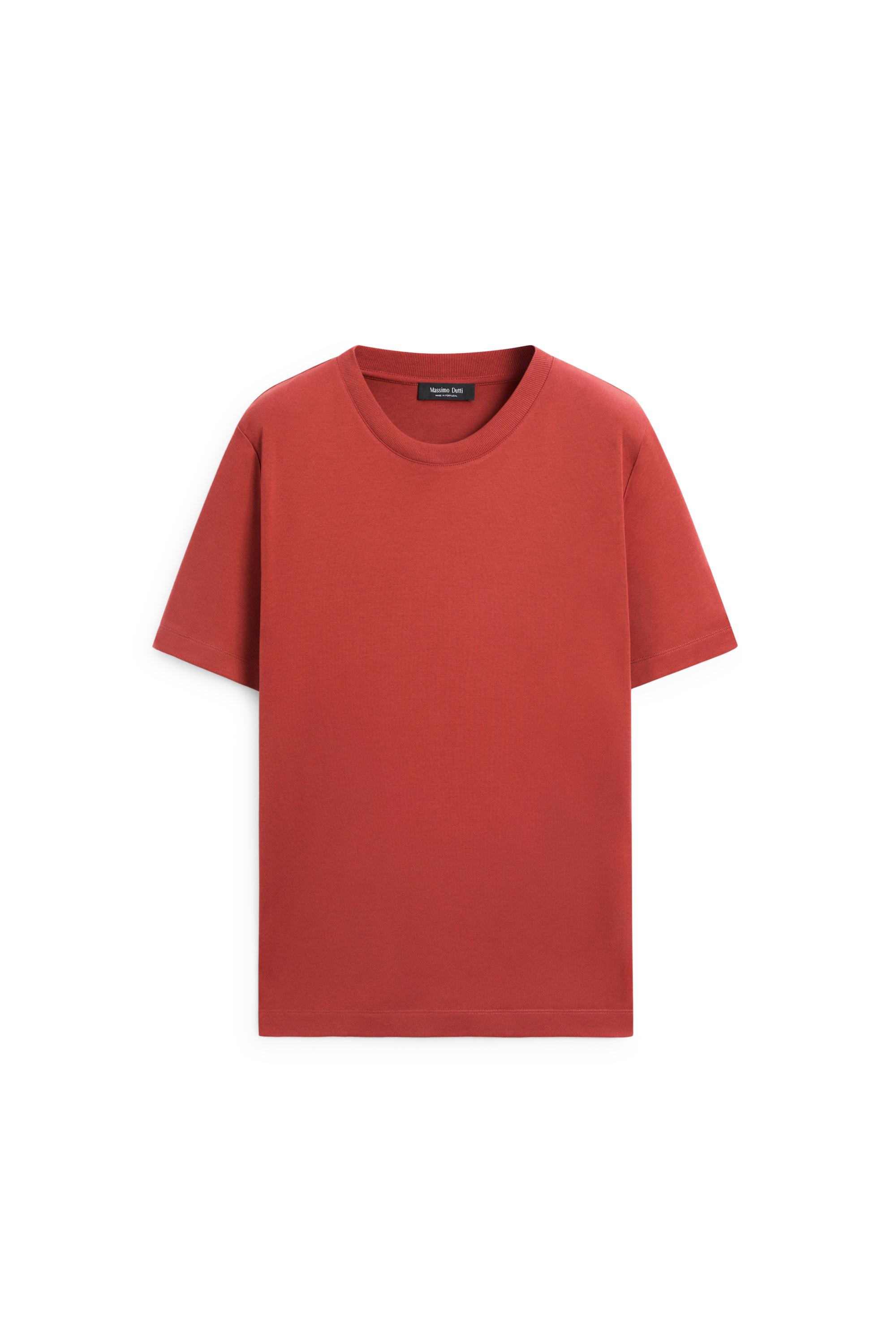100% cotton short sleeve T-shirt — RUBY RED