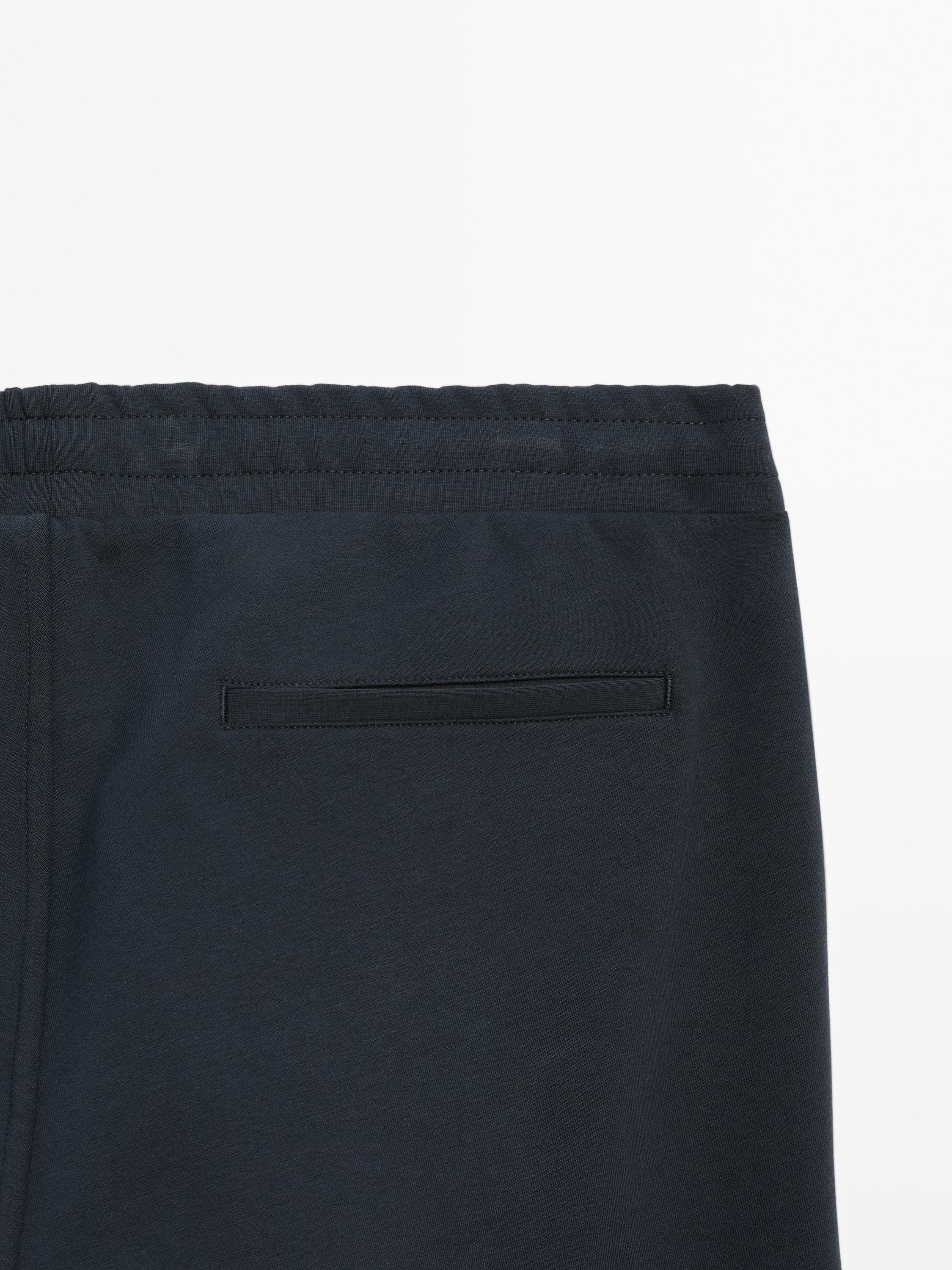 Cotton blend pocket trousers