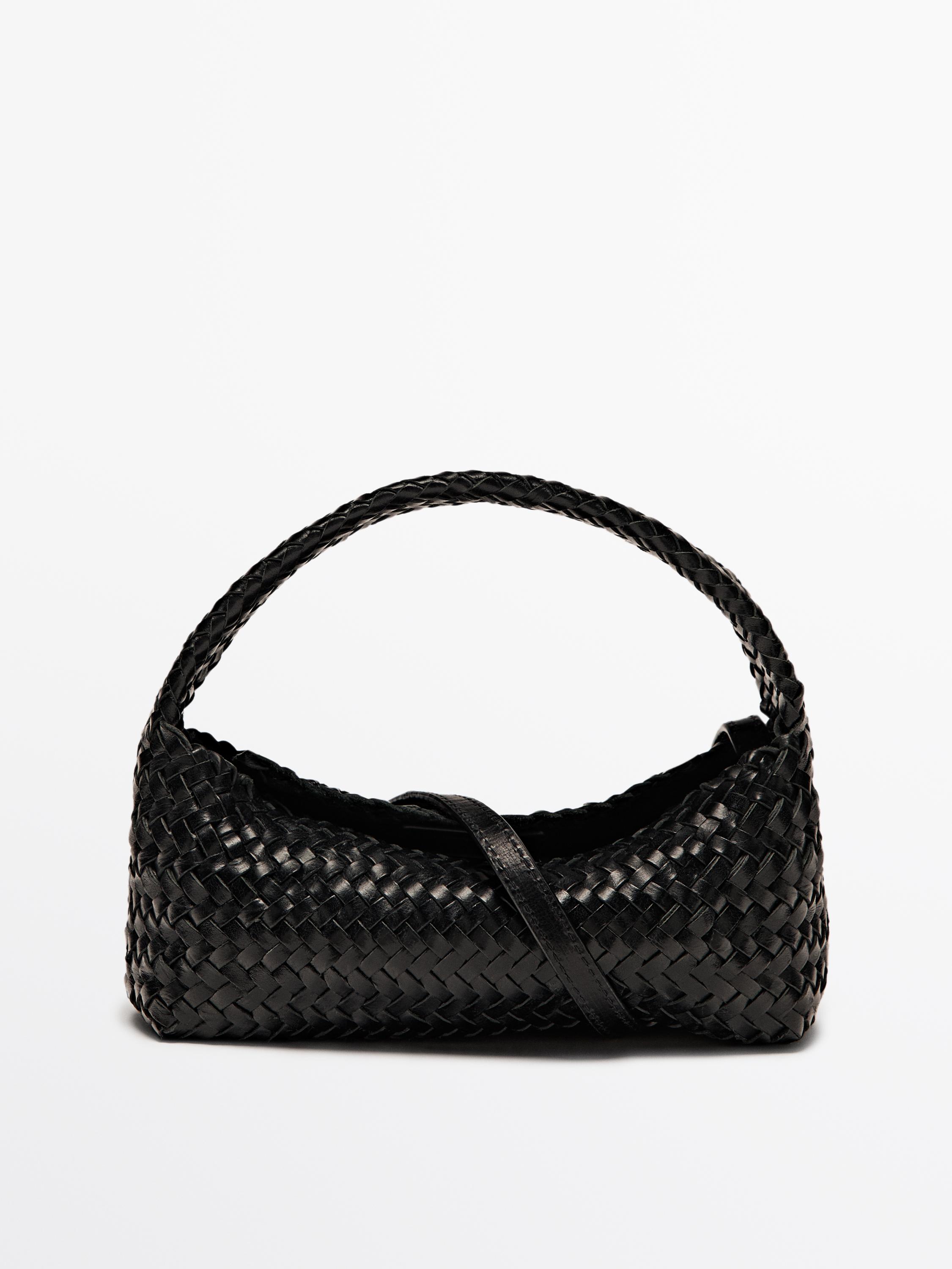 Mini-sac croissant en cuir nappa