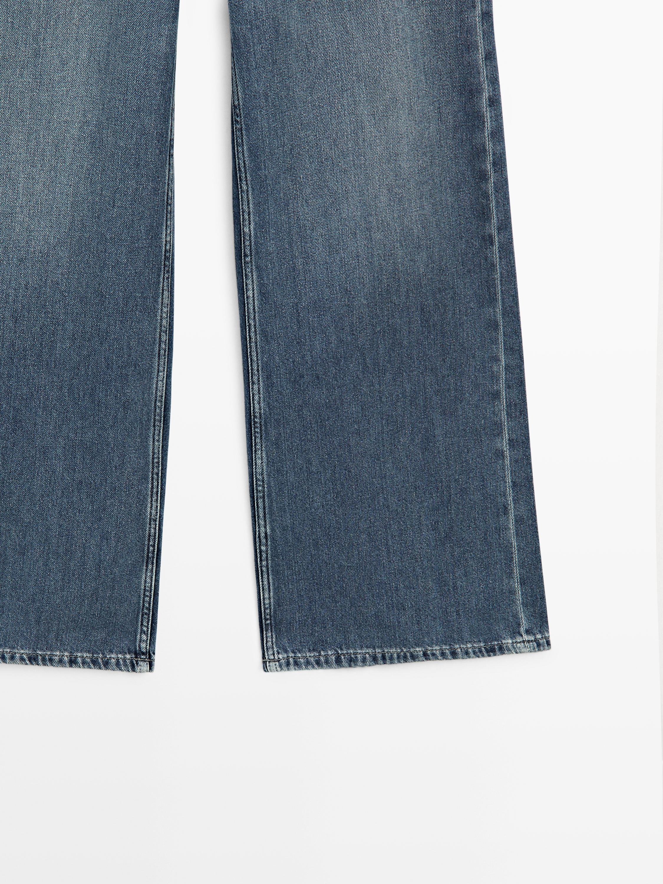 High-waist wide-leg jeans — MEDIUM BLUE