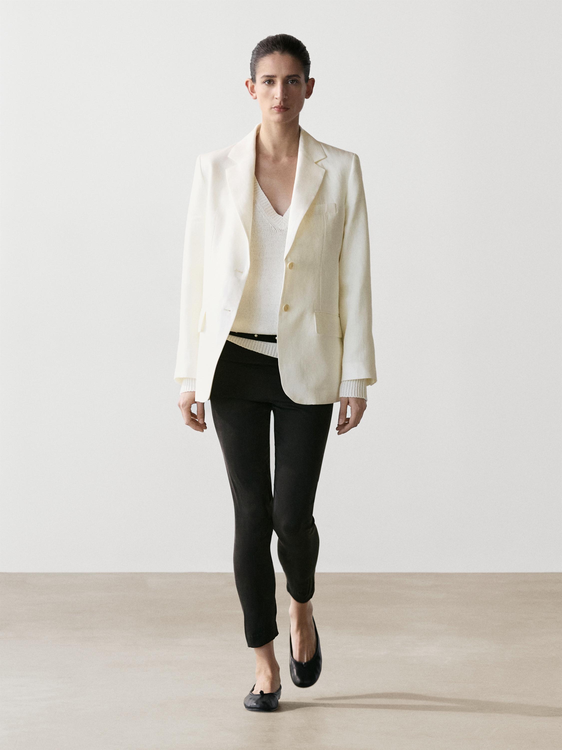 Silk blend leggings — BLACK