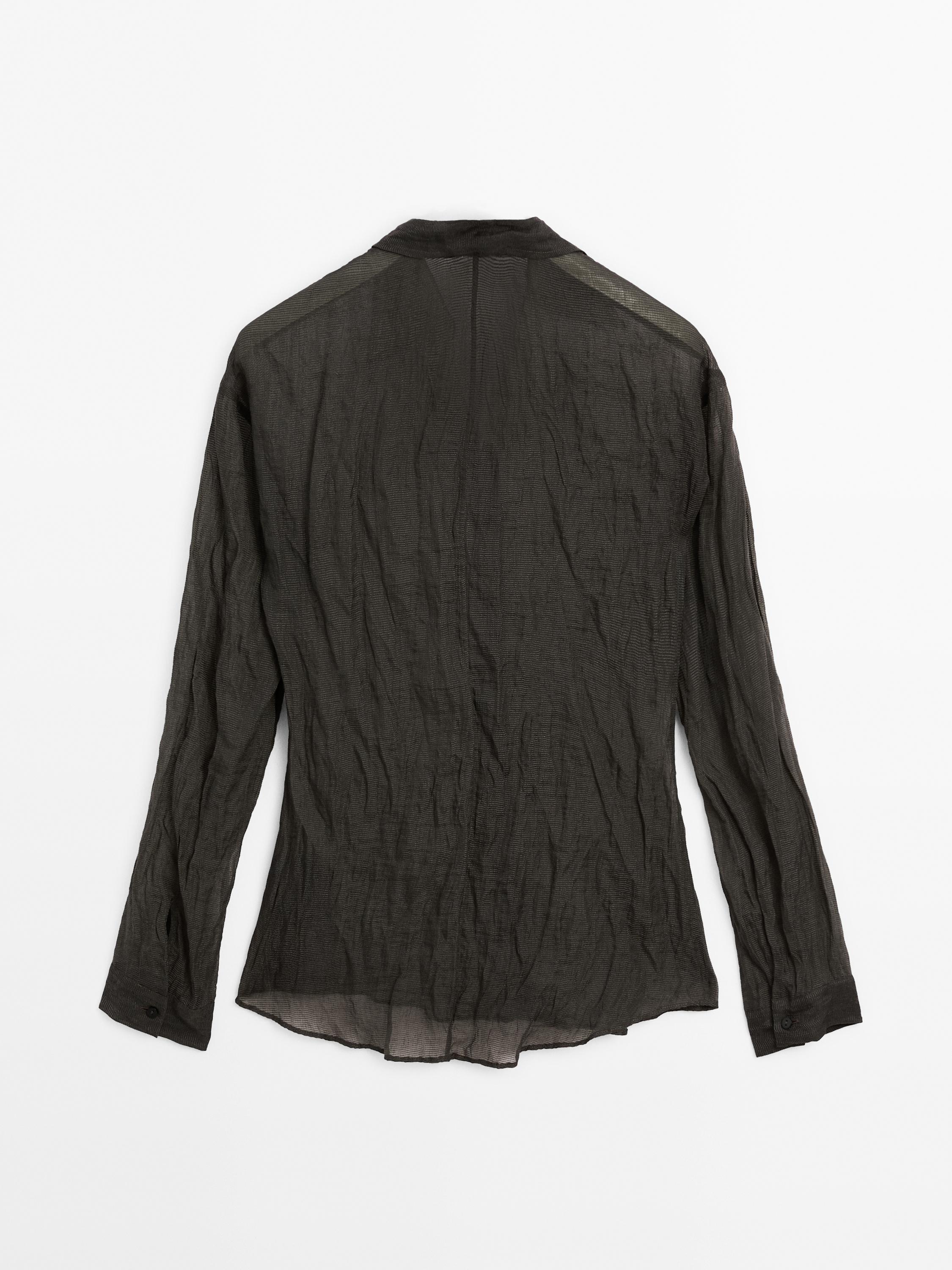 Long creased-effect shirt - Limited Edition