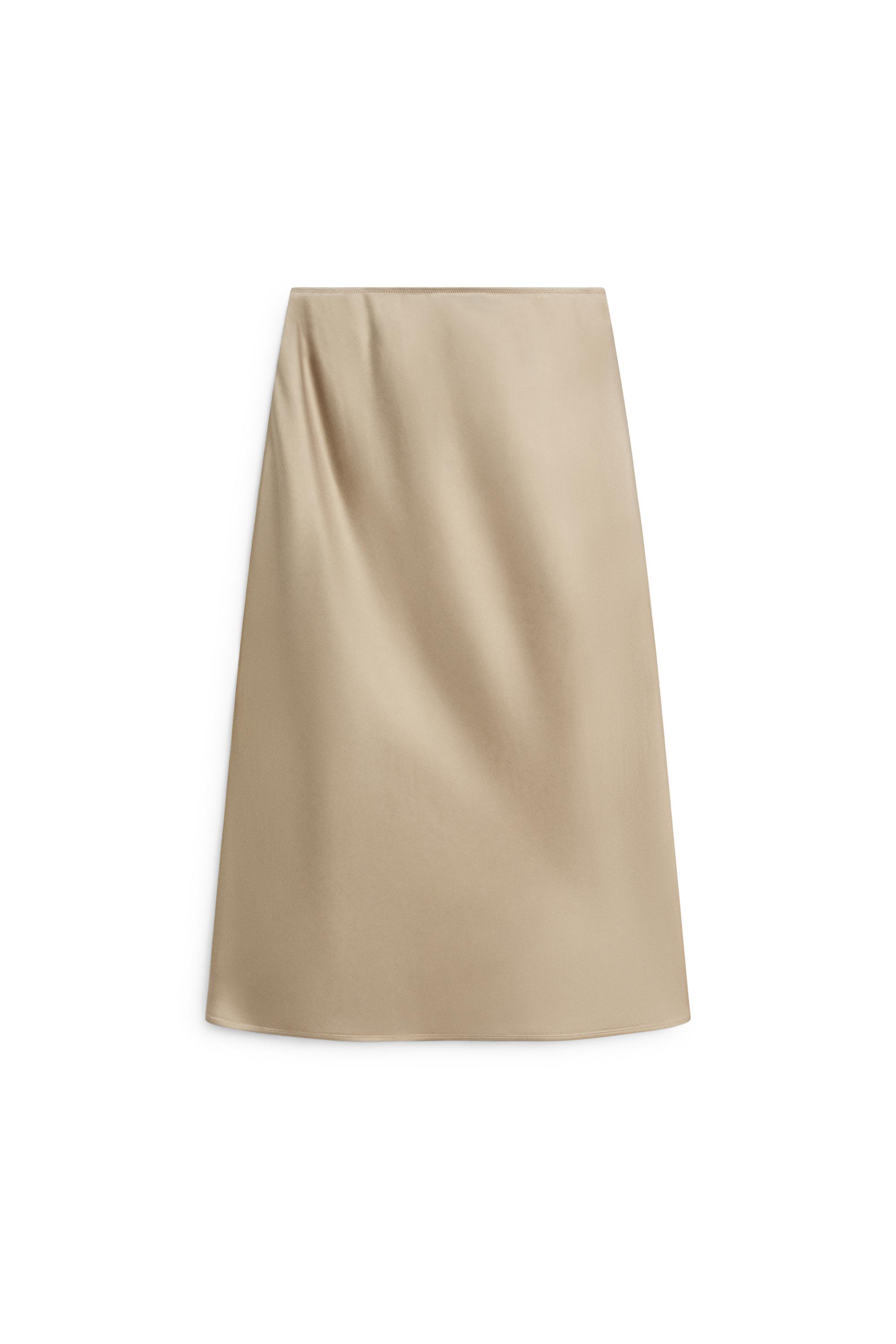 Massimo Dutti Saten midi etek